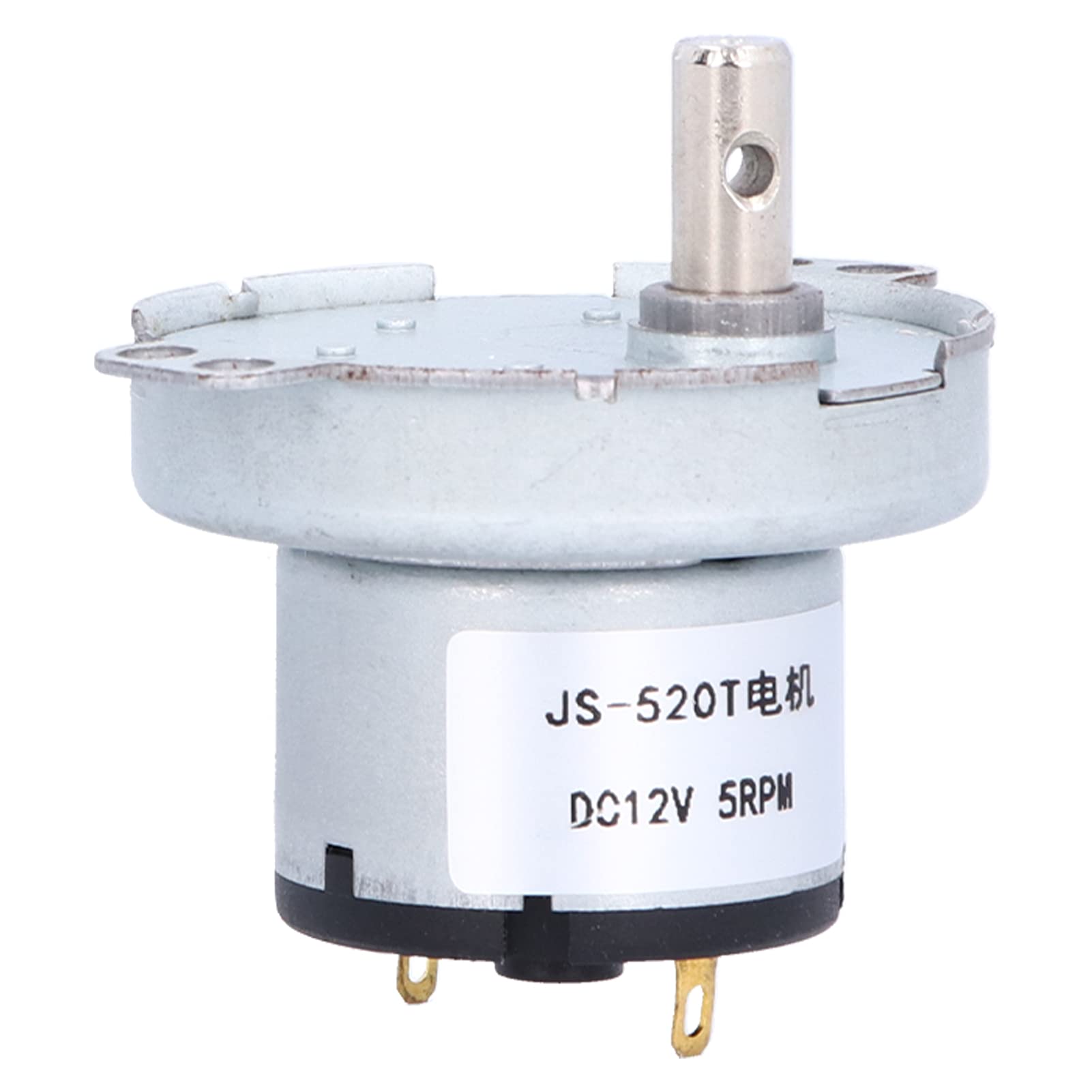 Ejoyous Moteur Synchrone JS 520T DC 12 V Motoréducteur 5 Tr/min Plastique Aluminium Faible Bruit Couple élevé Conception Compacte pour Ventilateurs Chauffages Présentoirs Masseurs