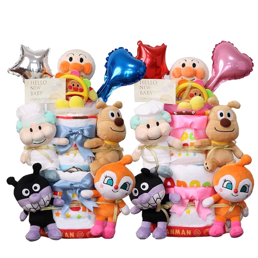 ゆゆアンパンマン豪華おむつケーキ 青＋黄 ゆゆアンパンマン豪華おむつケーキ 青＋黄 楽天市場】おむつ