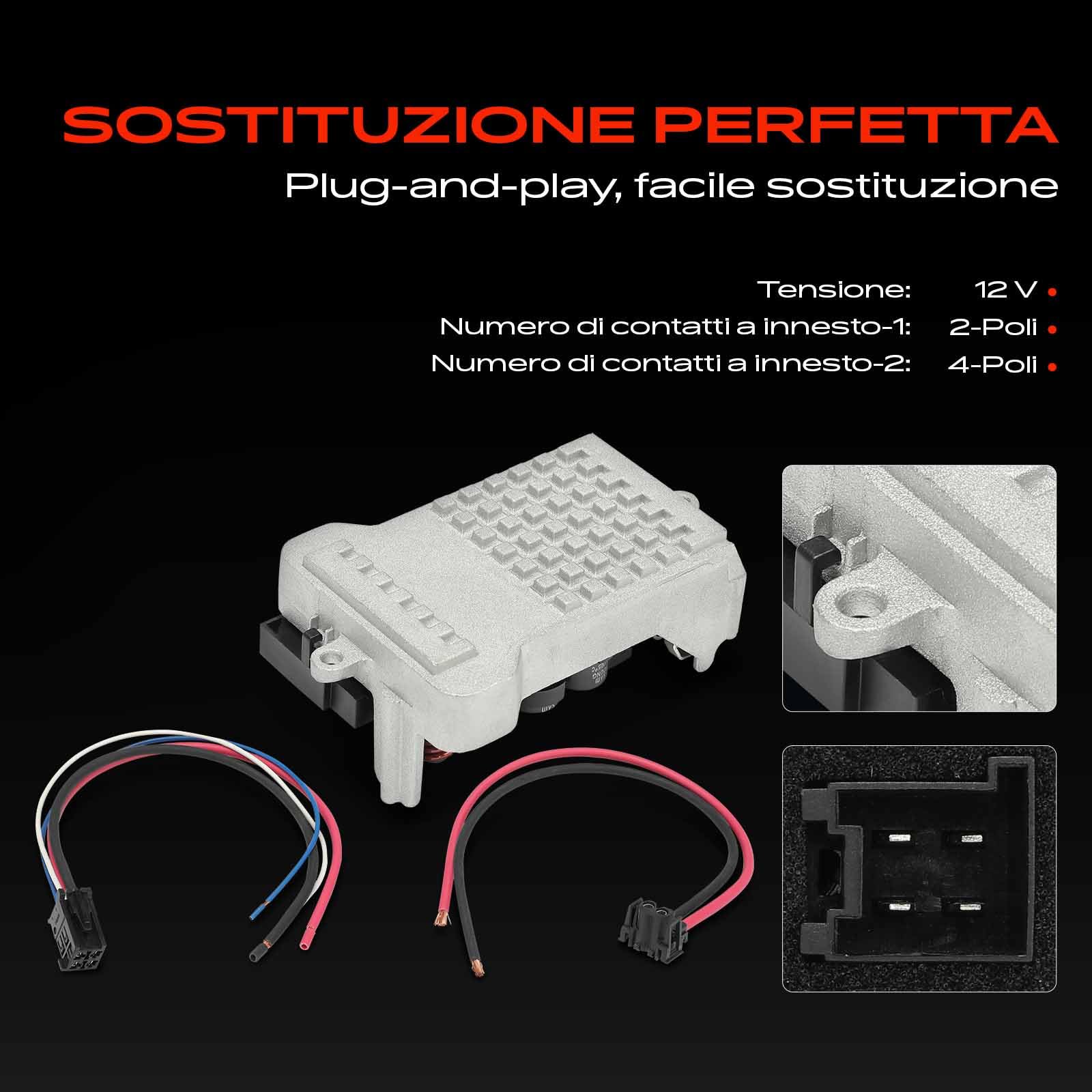 Frankberg Resistenza Ventola del Motore Compatibile con 57 W240 Classe C W203 Classe CLC CL203 CLK C209 CLK Cabriolet A209 Classe E W211 Classe G W463 Replace# 2038214058