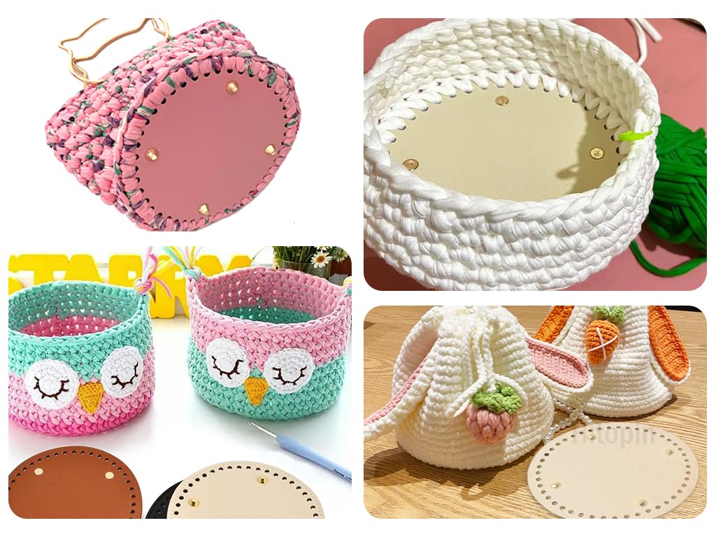 GNAUMORE Fond De Sac à Crocheter, Bases De Sac Pour Crochet, Tapis De