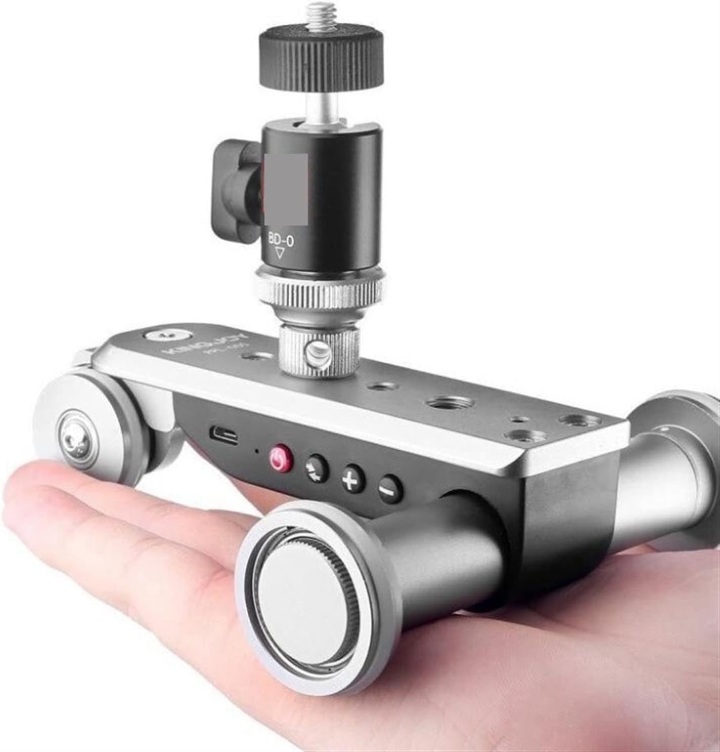 PPL Time Lapse Camera Outdoor Slider Dolly Car PPL-06S, Black, Supports Up to 8kg/17.6lbs, Compatible with DSLR, Camera, Cellphone, Tablet, 1/4"-20, 3/8"-16 Mount