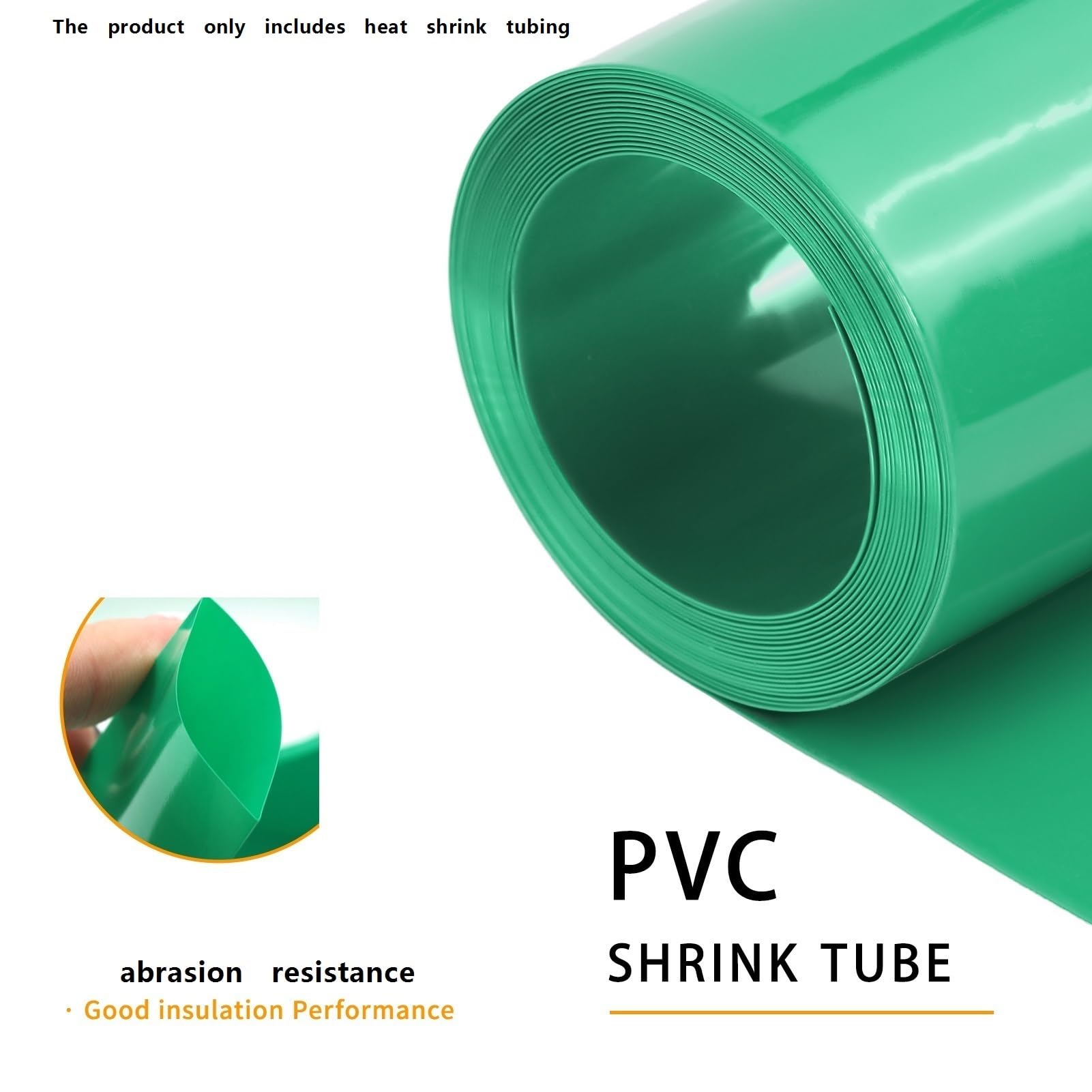 Rurki termokurczliwe klasy morskiej, Zielona rurka termokurczliwa z PVC do 18650 wielu rozmiarów(150MM*95MM*8METERS)