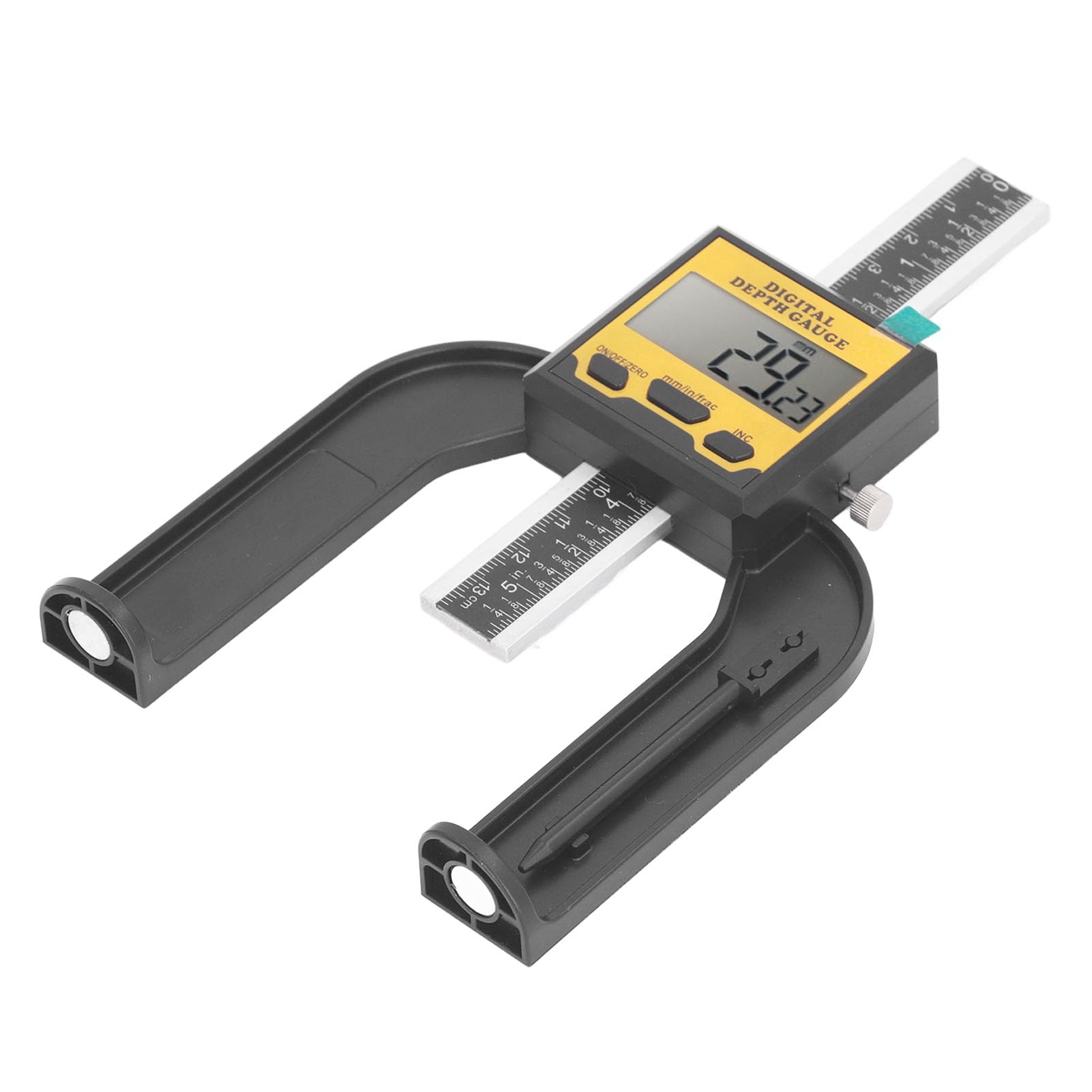 Misuratore di altezza digitale profondimetro con base magnetica 0,01 mm per tavolo router legno