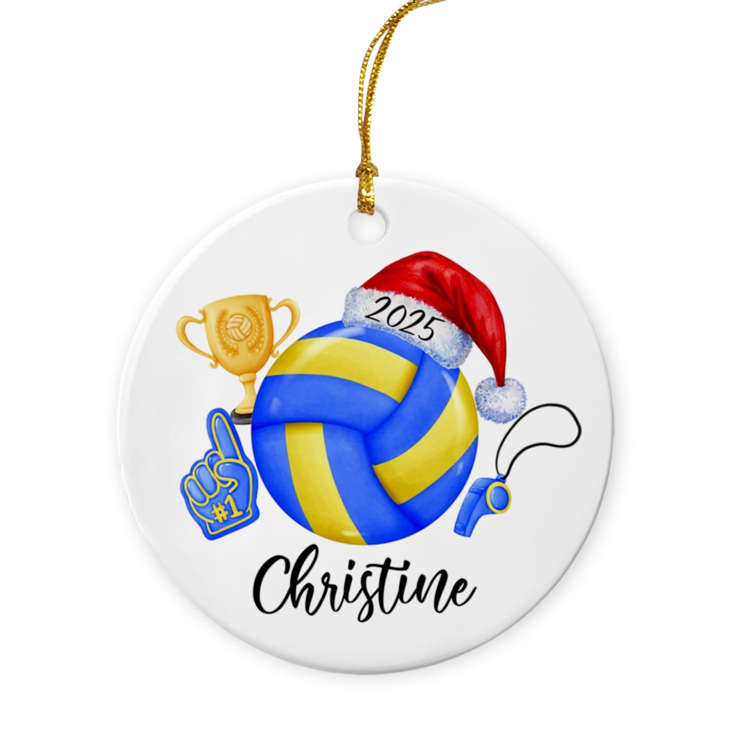 Adorno Navideño De Voleibol Personalizado Adornos Voleibol | Zazzle