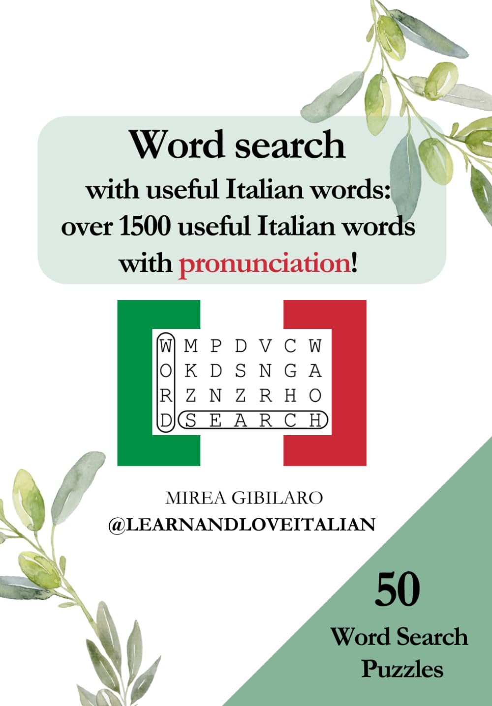 Word search with useful Italian words: over 1500 useful Italian words with pronunciation!