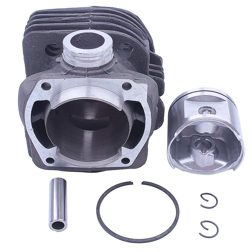 Kit de pistón de Tarjeta de 52 mm de diámetro Interior del Cilindro, para Pieza de Motosierra para Jonsered 2063 2065 2071, para Motosierra para Husqvarna 372, 372Xp, 371, 365, 362, 503691072
