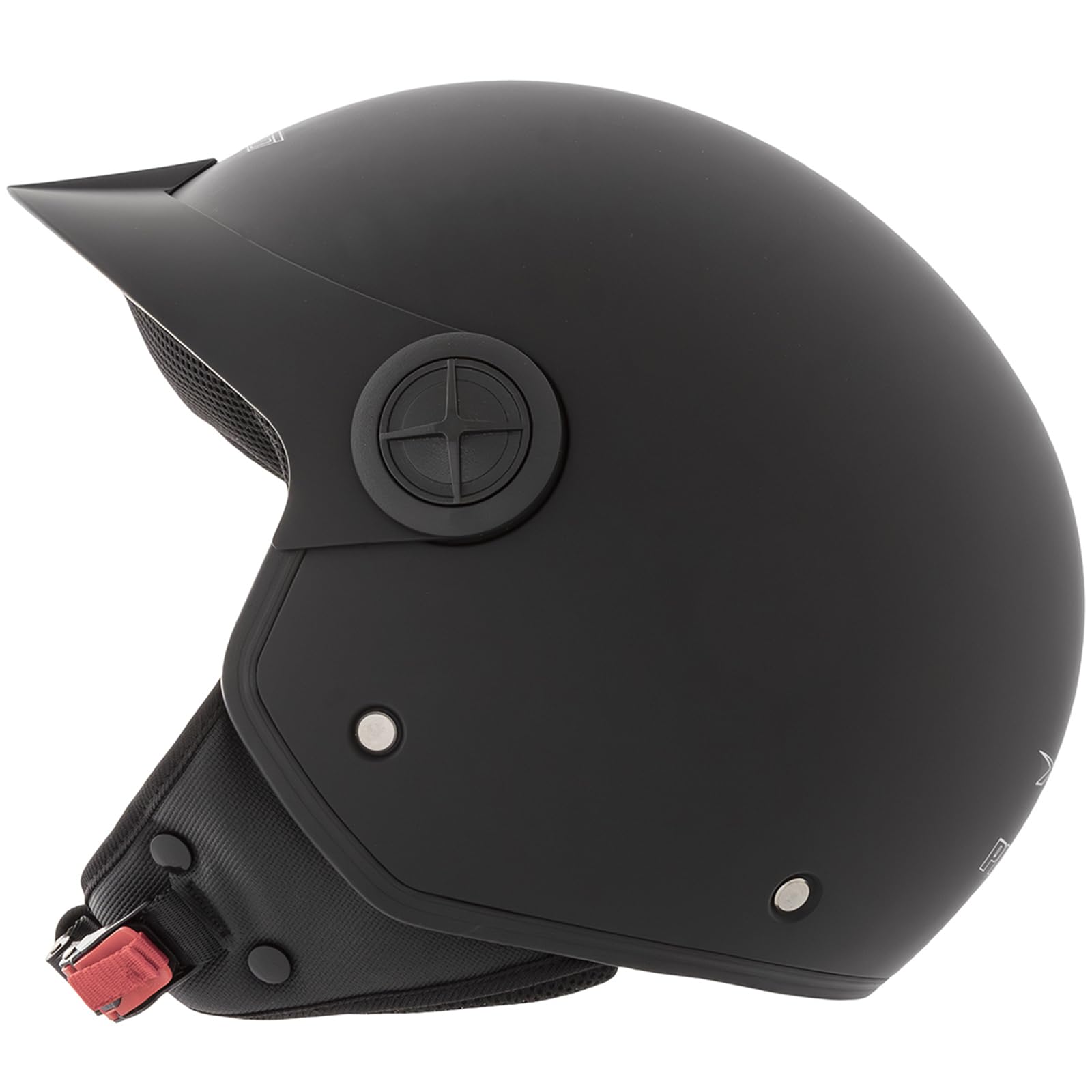 Kask motocyklowy typu jet, otwarty na skuter, ECE 22 06, polerowany, czarny matowy, rozmiar L