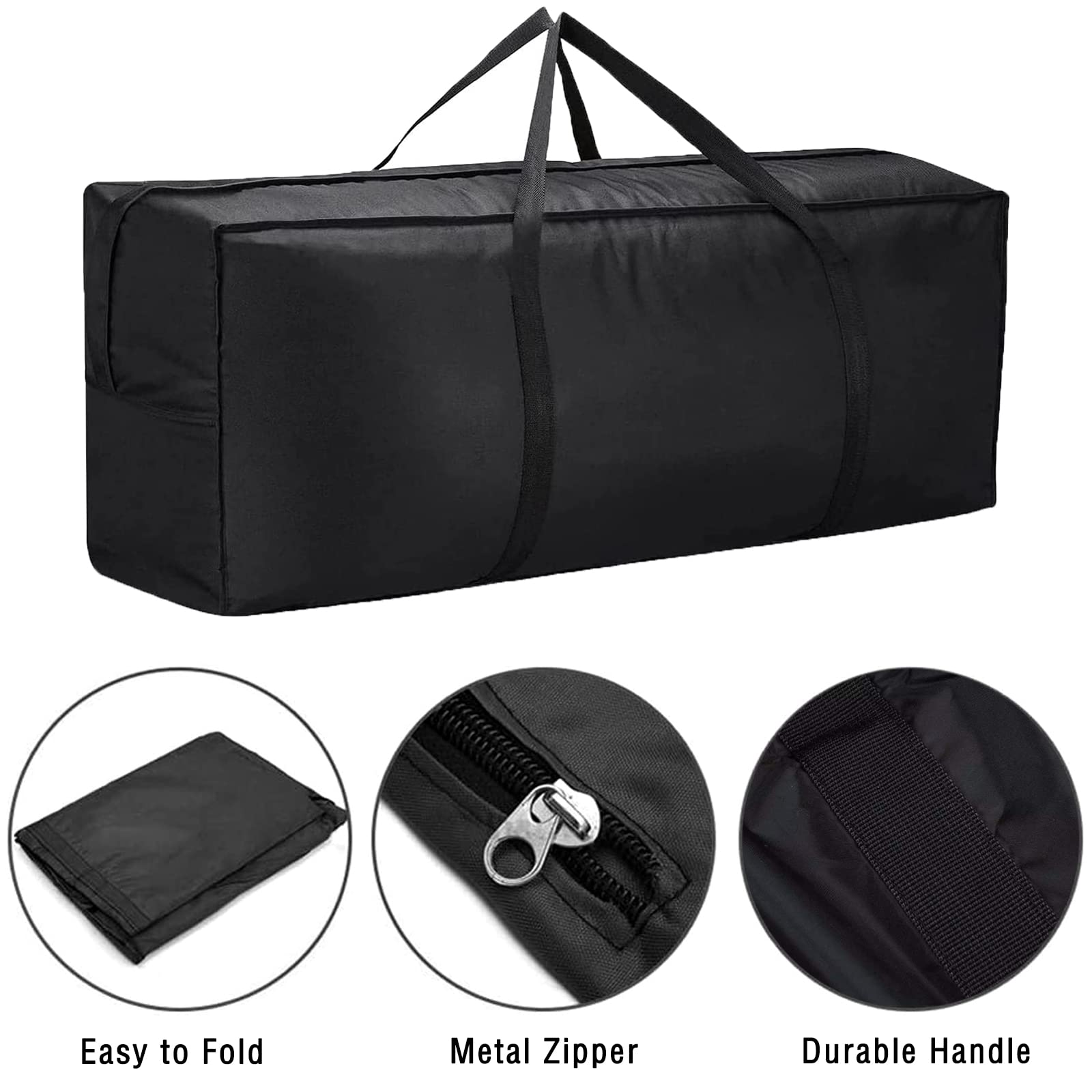 Borsa Impermeabile Per Cuscini Da Giardino | 173x76x51 Cm, Oxford 210D | Con Maniglia Per Trasporto