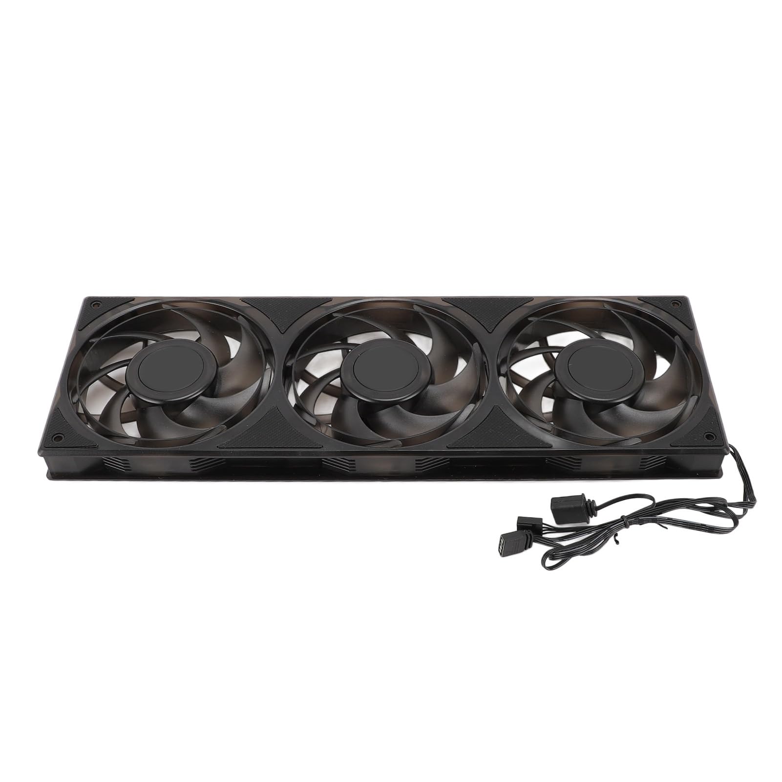 Dioche Ventilador Ventilador de CPU 360 Mm con Caja de PC 3 en 1, 5 V, Iluminación Dinámica ARGB, 2200 RPM, Silencioso PWM de 4 Pines, de Refrigeración para PC, Blanco (BLACK)