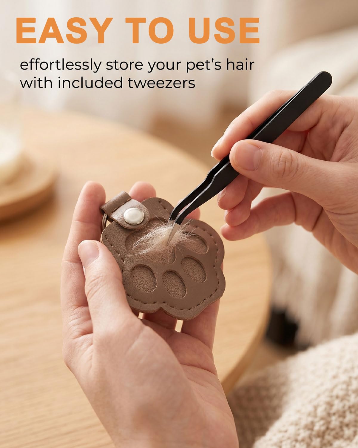 Portachiavi Memorial Hair Keeper per Peli di Animali Domestici Cane Gatto