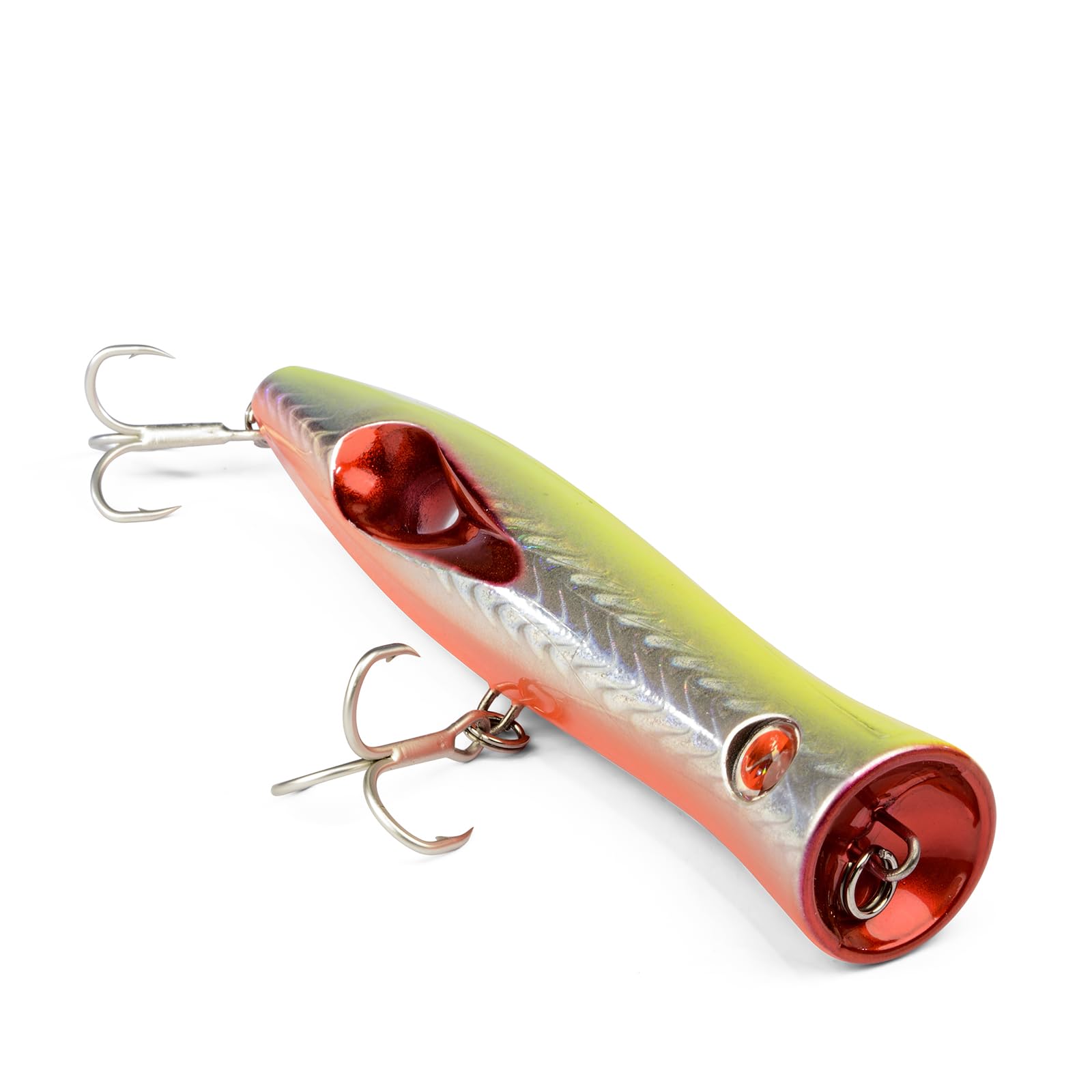 Seaspin Toto 113 – Esca Artificiale per la Pesca a Spinning, Popper 113 mm 23 g – Buco Trasversale Innovativo, Ampio Tubo di Bolle – Per Spigole, Lampughe, Barracuda
