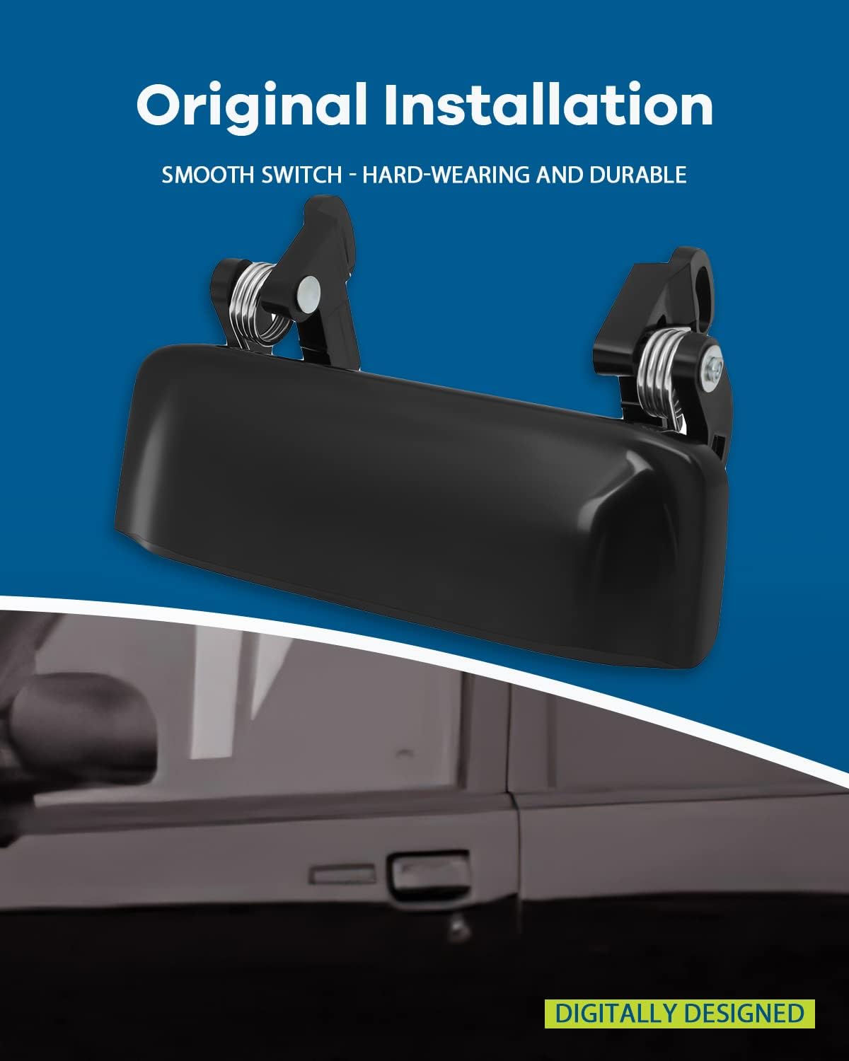 LUJUNTEC Exterior Interior Door Handles,Front Rear Door Handles Driver Left Passenger Right Side,Replacement for 1995-2002 for Ford for Explorer,4pcs Balck Handles Replace