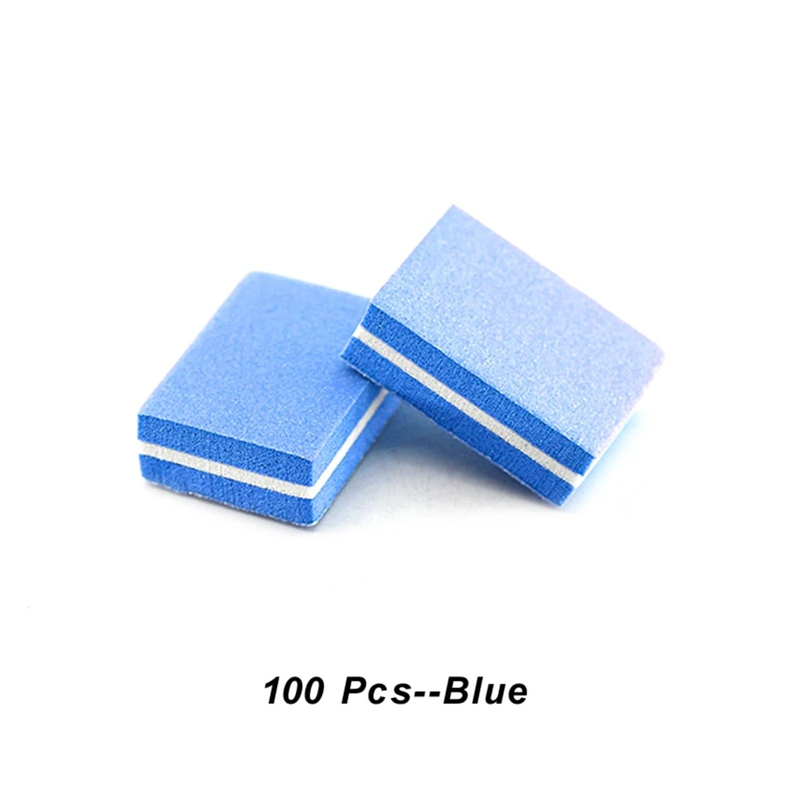 Dwustronny pilnik do paznokci 100/180 Grit Gąbkowy blok buforowy 100 szt. Profesjonalne akcesoria manicure(100pcs-blue)