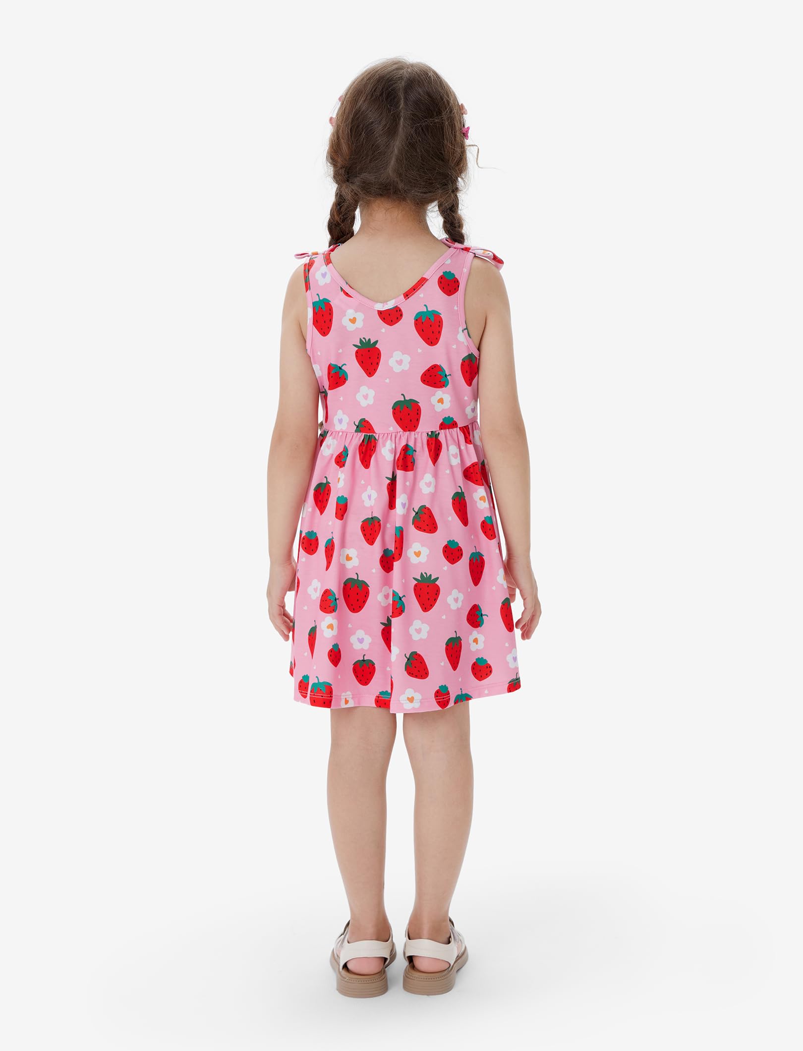 PATPAT Abiti Bambina e Ragazze Vestiti Bambina Eleganti, Vestito Bambina con Spalline Farfalla e Svasatura A-Line, Abbigliamento Bambina età 12 Mesi-10 Anni