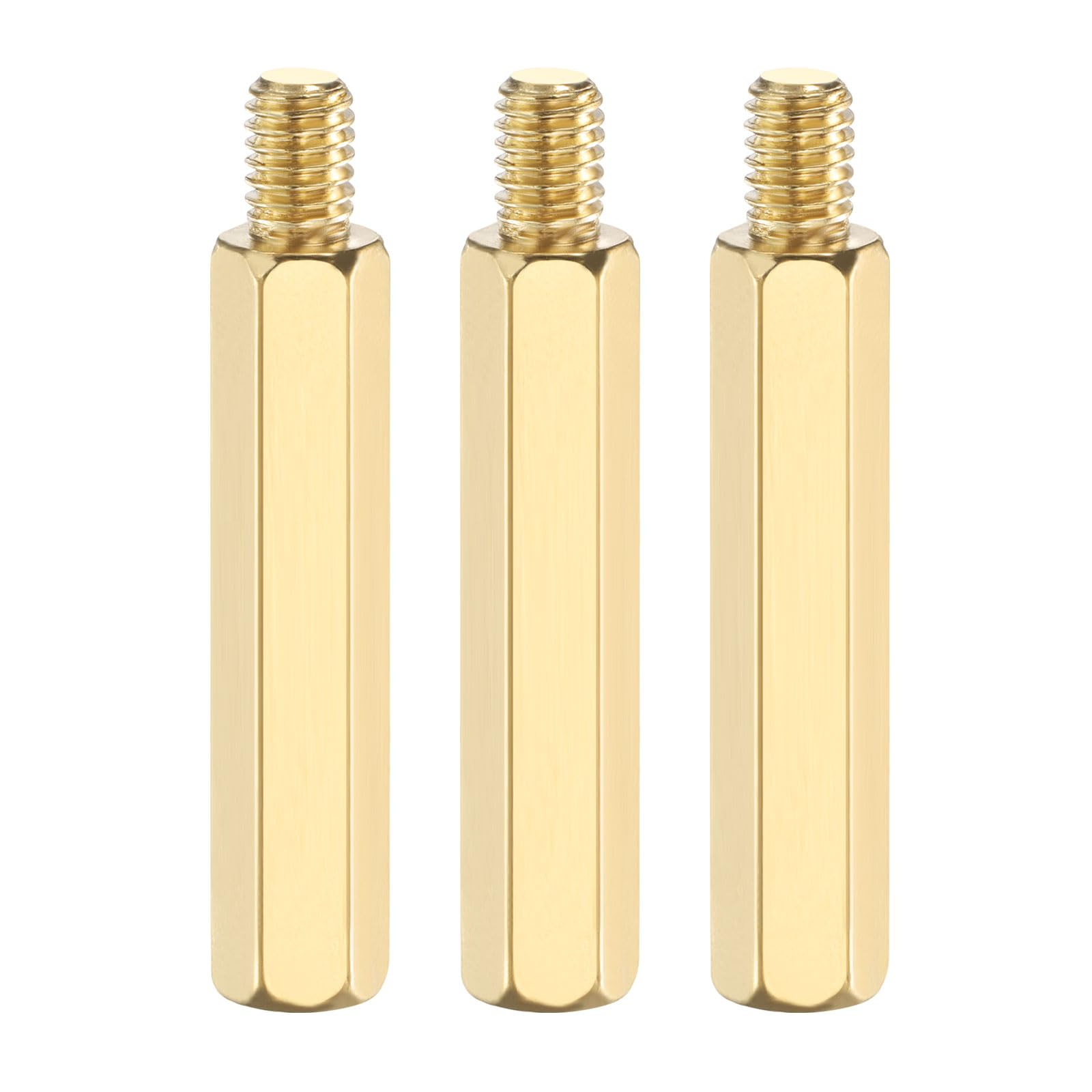 PATIKIL 3 Pcs Male to Female Thread Spacer Screws M5 x 35mm + 7mm Brass Hex Standoff PCB Motherboard Spacer Screw Nut for Drone Quadcopter Computer Electronic Projects Circuit Board