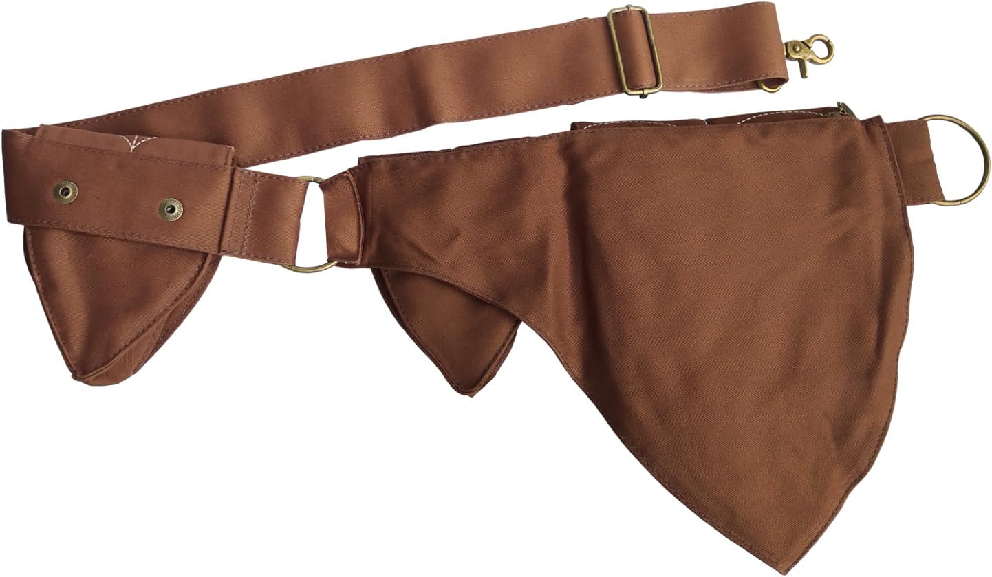 Plus Size Renaissance Bag Festival Waist Pack for Women - Adjustable Thigh Ren Faire Belt | Polyester Leg Pouch | Perfect Accessories for Festival Adventures, Cosplay & Prop (Coffee) - Image 5