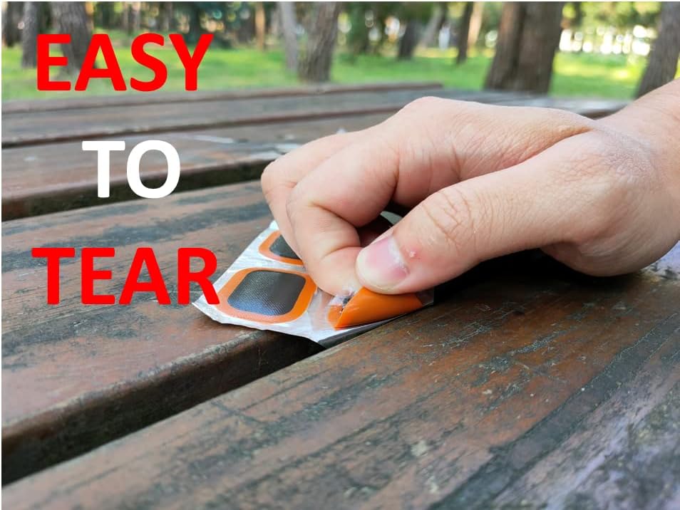 Miniatura 4 de PAX 96 piezas de parches de tubo interior ovalados de 0.945 x 1.378 in, parche de reparación de neumáticos planos para bicicleta, bicicleta,