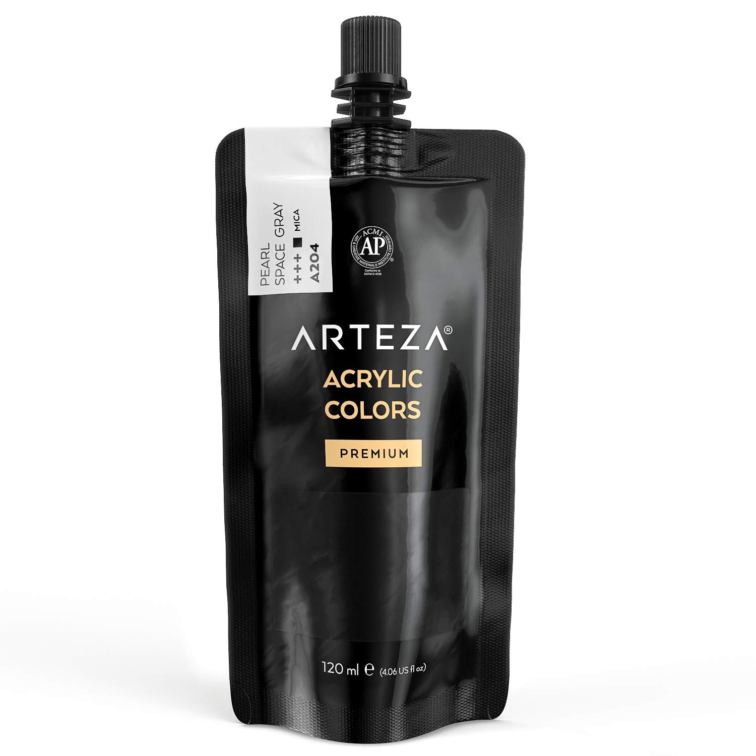 Buy ARTEZA Metallic Acrylic Paint, Pearl Space Gray A204, 120 ml Pouch