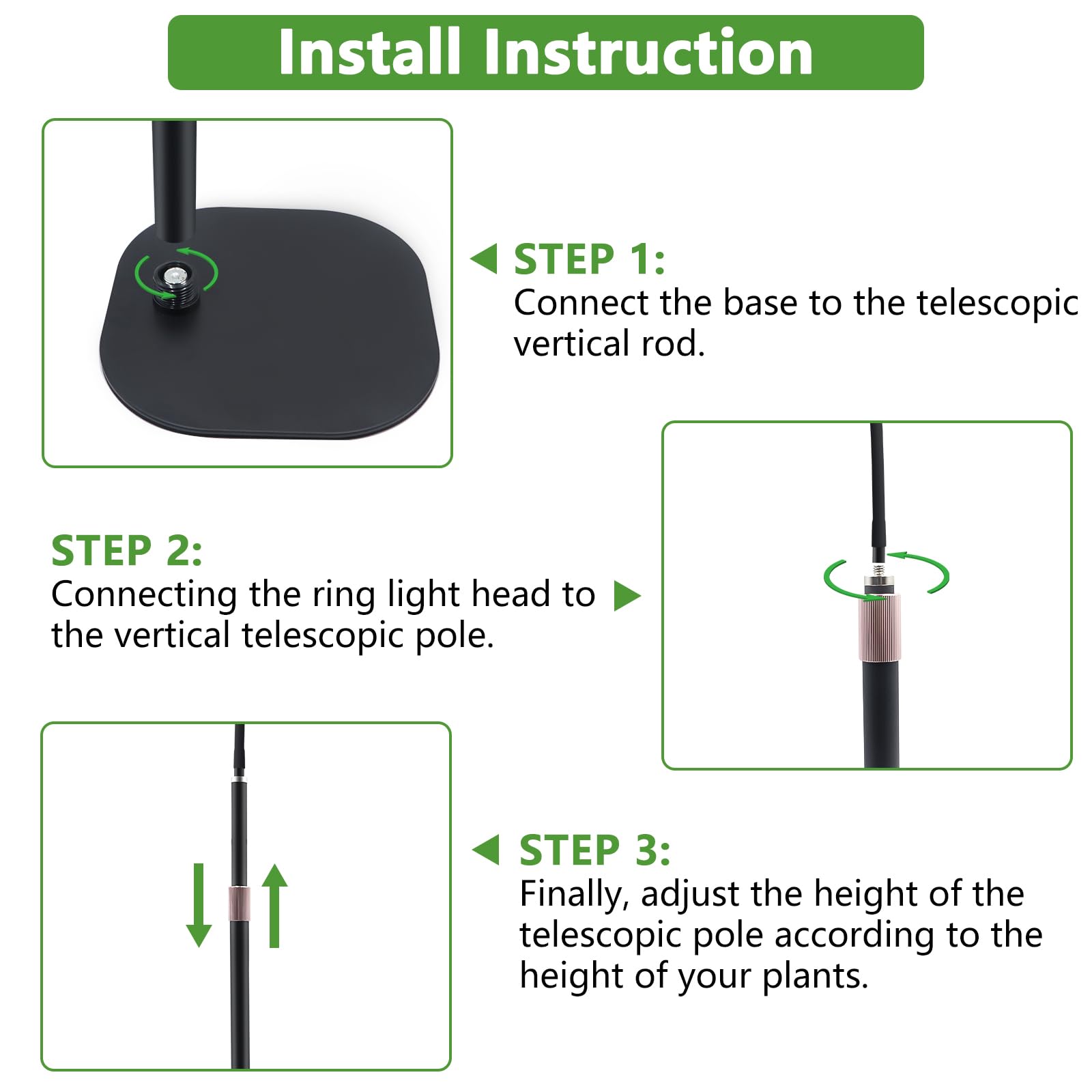 Niello Pflanzenlicht für Zimmerpflanzen,Schreibtisch-LED-Wachstumslampe,Vollspektrum-Wachstumslicht,höhenverstellbar,automatischer Timer mit 3/9/12 Stunden,ideal für das Wachstum kleiner Pflanzen.