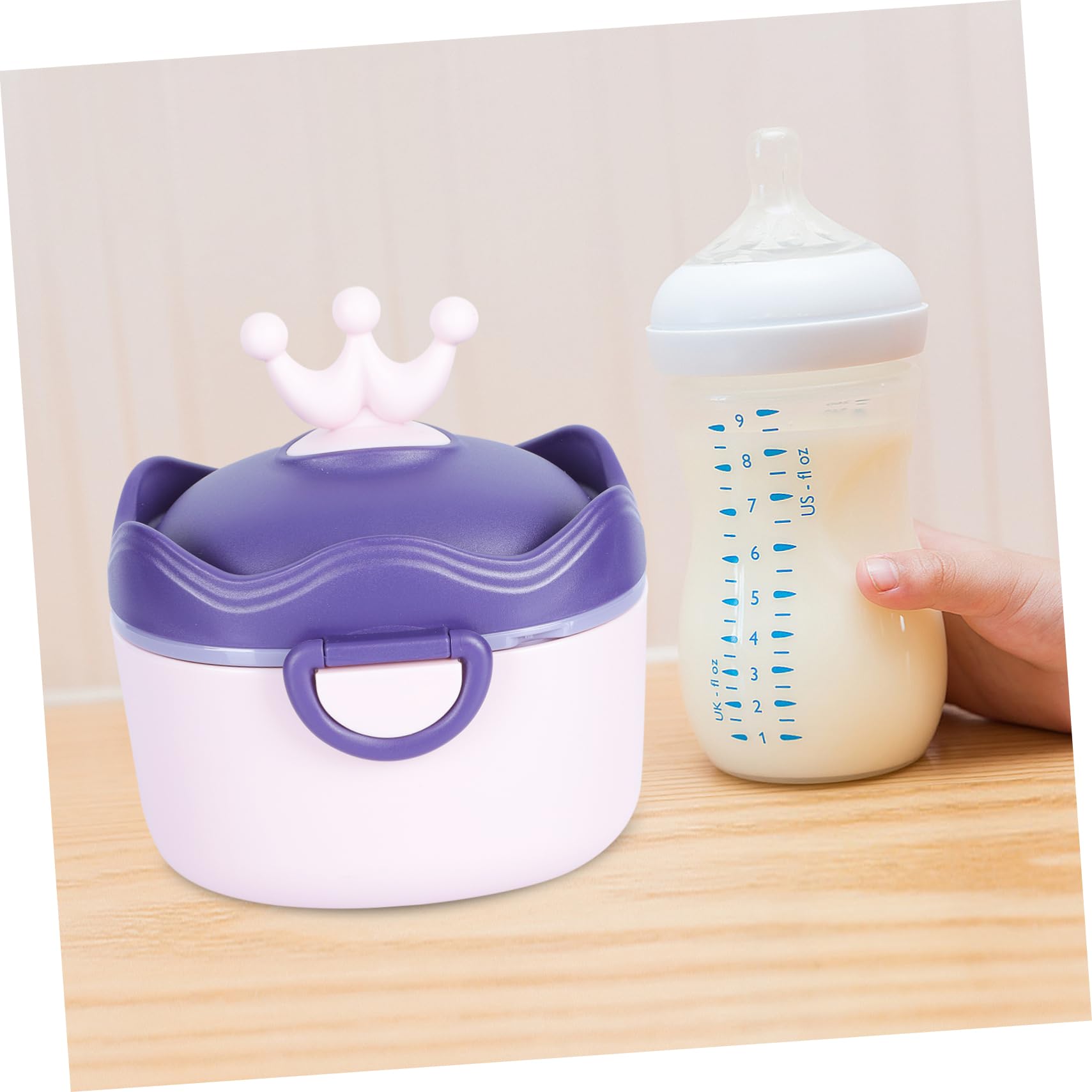 Toddmomy Ergonomic 330ml Milk Powder Dispenser Storage Box Leakproof Snack Container