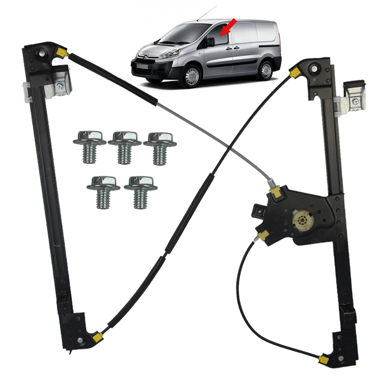 STARKIT PERFORMANCE Alzacristallo compatibile per Jumpy, Expert e Scudo (2007-2016) ALZAVETRO ANTERIORE SINISTRO (guida) 9221HG, 1499439080, 1440161380