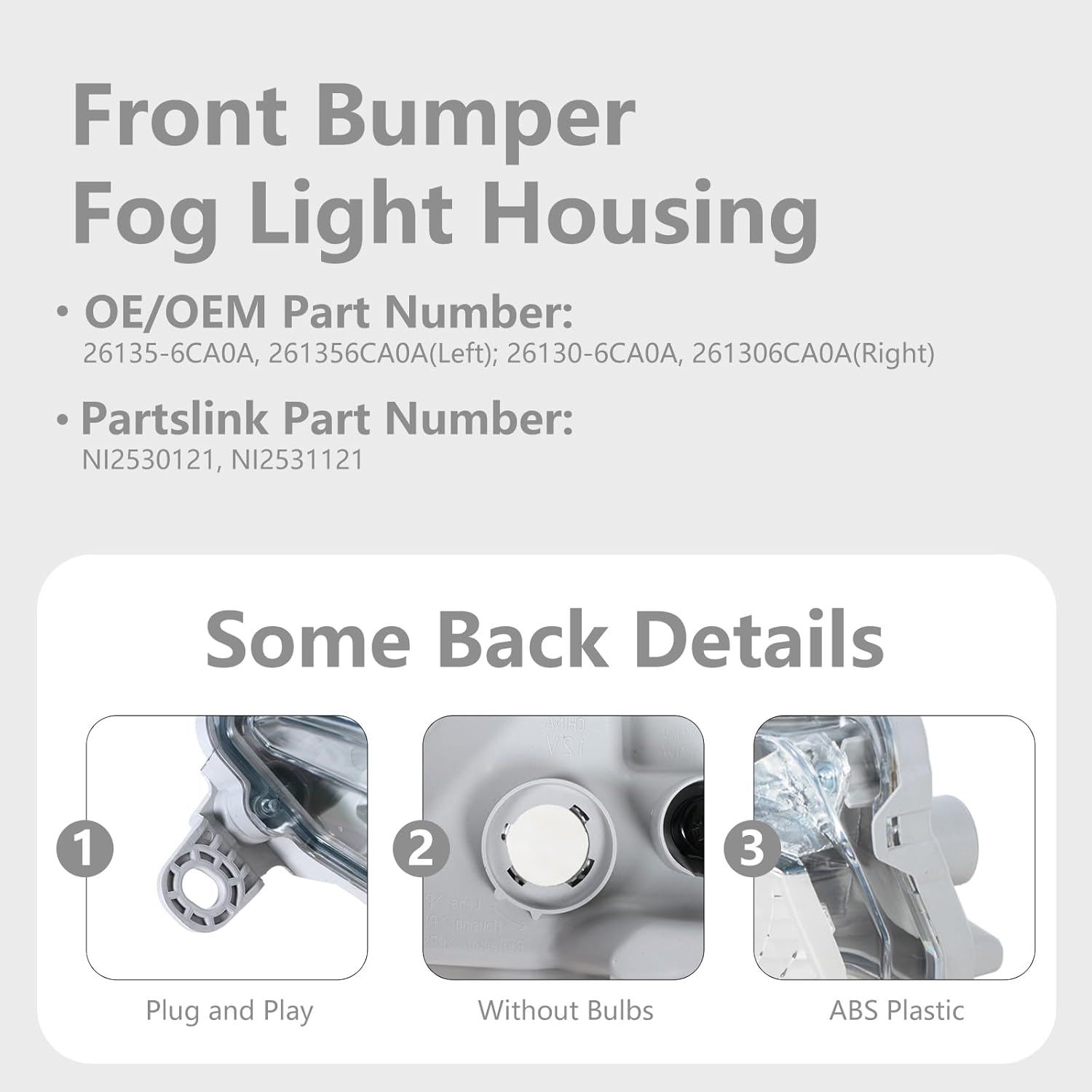 Front Bumper Fog Light For Nissan Altima 2019 2020 2021 Turn Signal Lamp Headlight 26135-6CA0A Left - Image 3