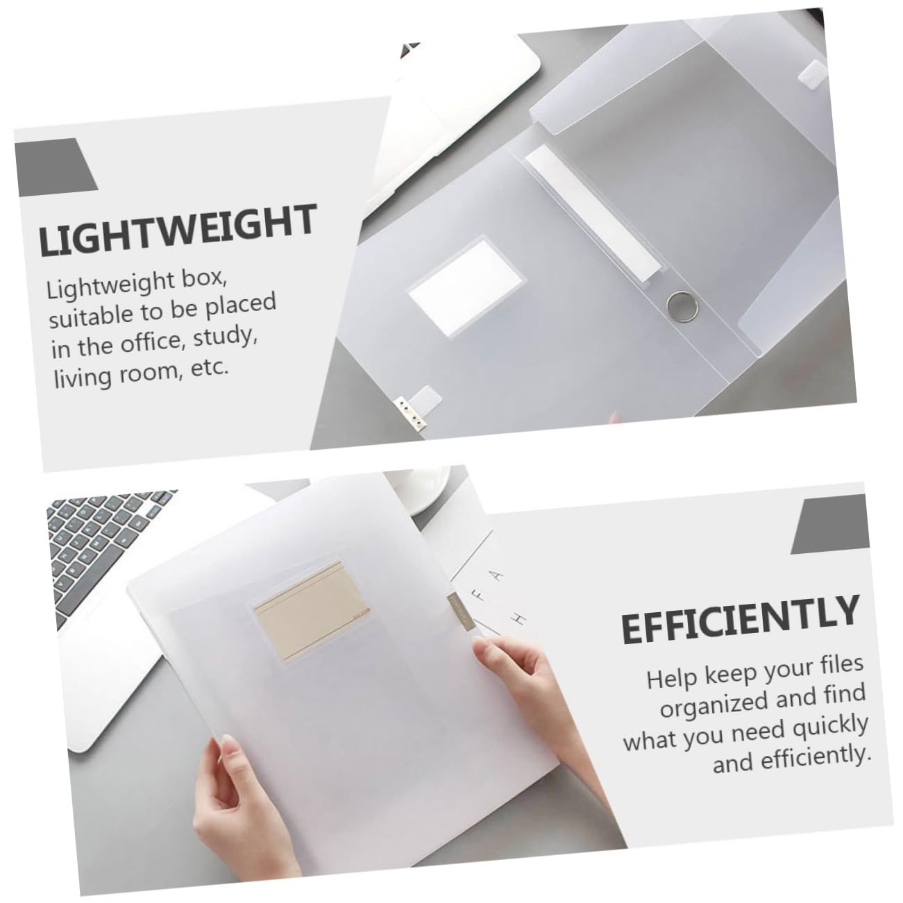 NUOBESTY 4piezas Cajas Transparentes De Almacenamiento Organizador De Archivos Para y