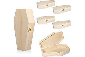 Thyle 6 Pcs Wooden Coffin Box