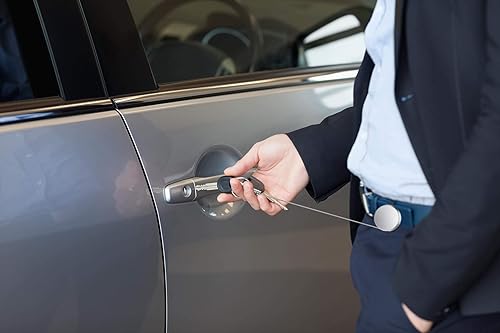 Miniatura 7 de Selizo 4 piezas de soporte retráctil para tarjetas de identificación, carretes de credenciales de alta resistencia, con clip de anillo para llavero