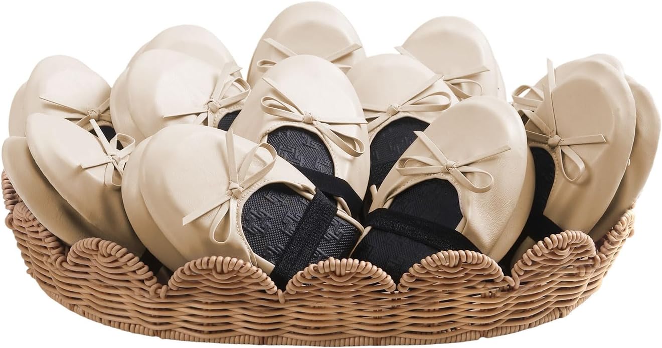 Silky Toes Bulk Foldable Flats for Guests | Dancing Ballet Slippers for Wedding, Event & Party | Wedding Gifts