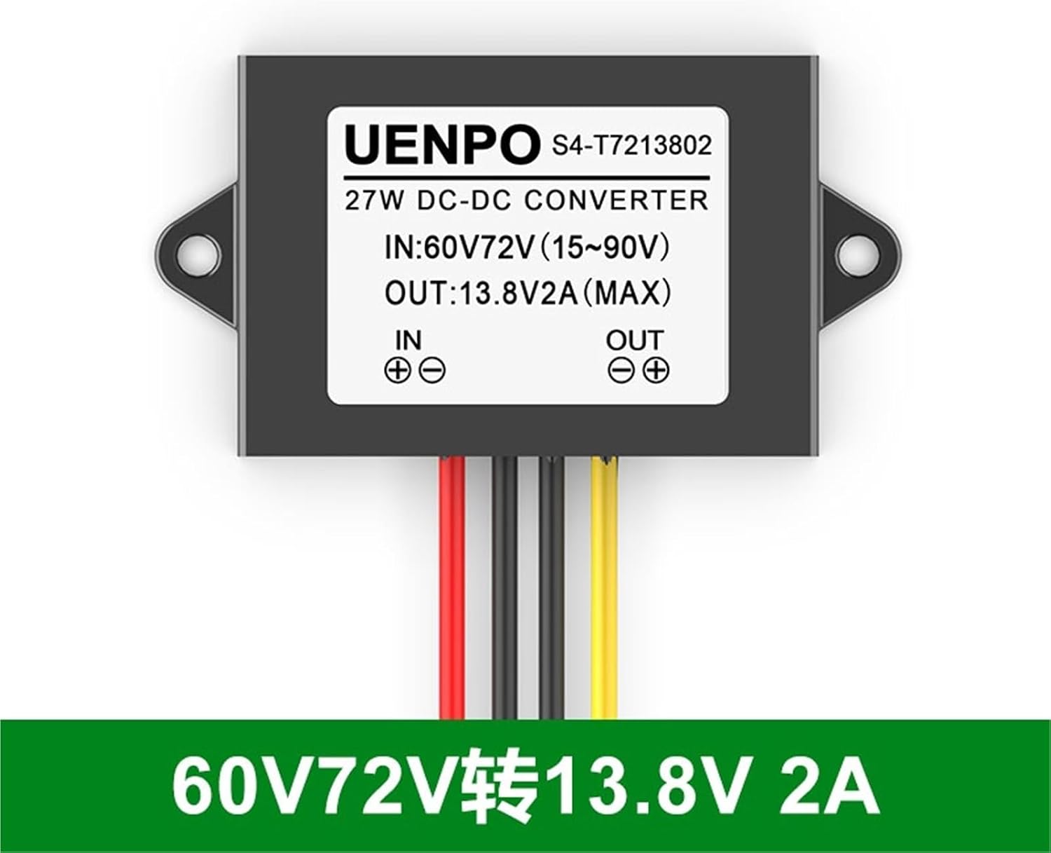 18V19V20V21V22V23V55V58V48V60V72V to 13.8V Power Converter Step-Down Module(60V72V to 13.8V 2A Large Plastic)