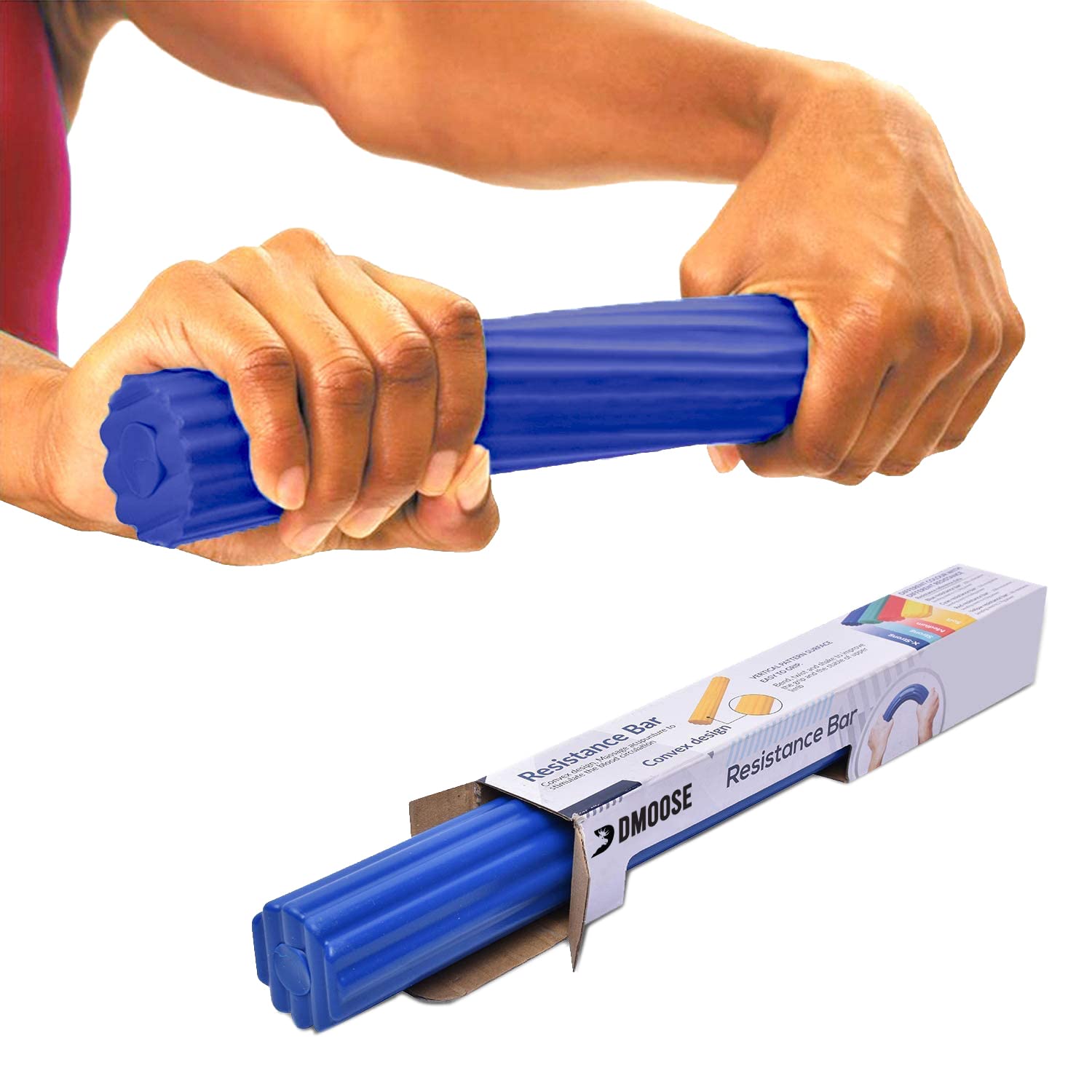 DMoose Fitness Flex Tennis Elbow Bar & Hand Forearm Strengthener for Golfer's, Athletes, Tendonitis, Injury Recovery and Rehabilitation Equipment, Flexible Training and Physical Therapy Tool