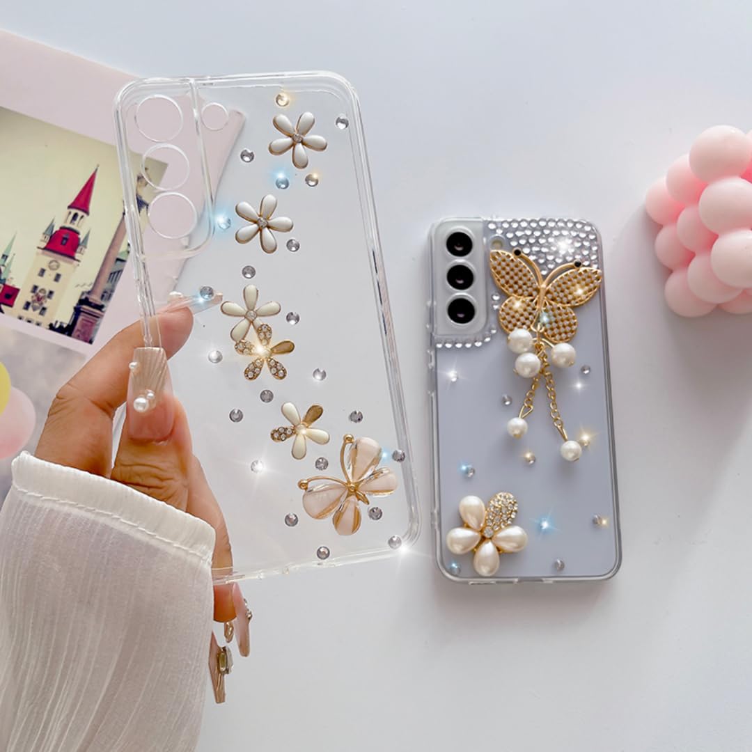 Étui de Luxe Scintillant et Lumineux pour Galaxy A06 (Rose)