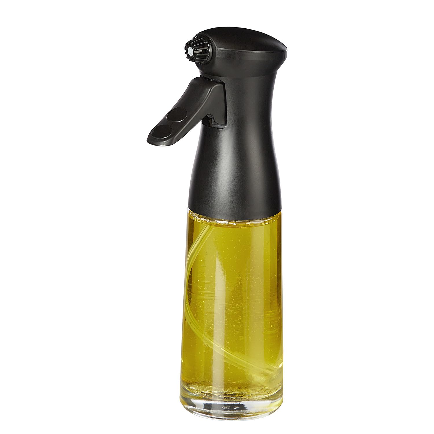 BUTLERS 12er Set Ölsprüher 200 ml Glas - SPRAYER - Dosierbar | Farbe Klar-Schwarz - Ölspender für Speiseöl & Essig - Essigsprüher für Küche - Feine Vernebelung