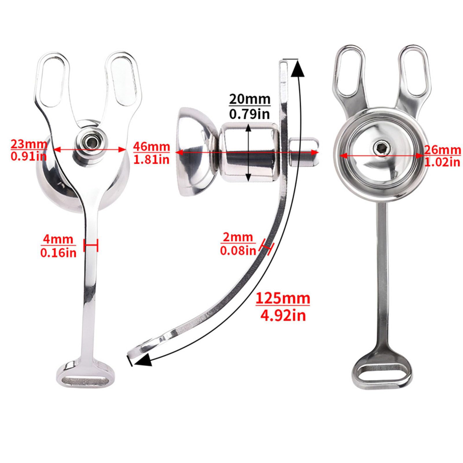 Cage de déguisement Plate pour Hommes Sissy et Gays, appareils Plats avec Ceinture, Cage inversée négative en métal pour Hommes - HA03