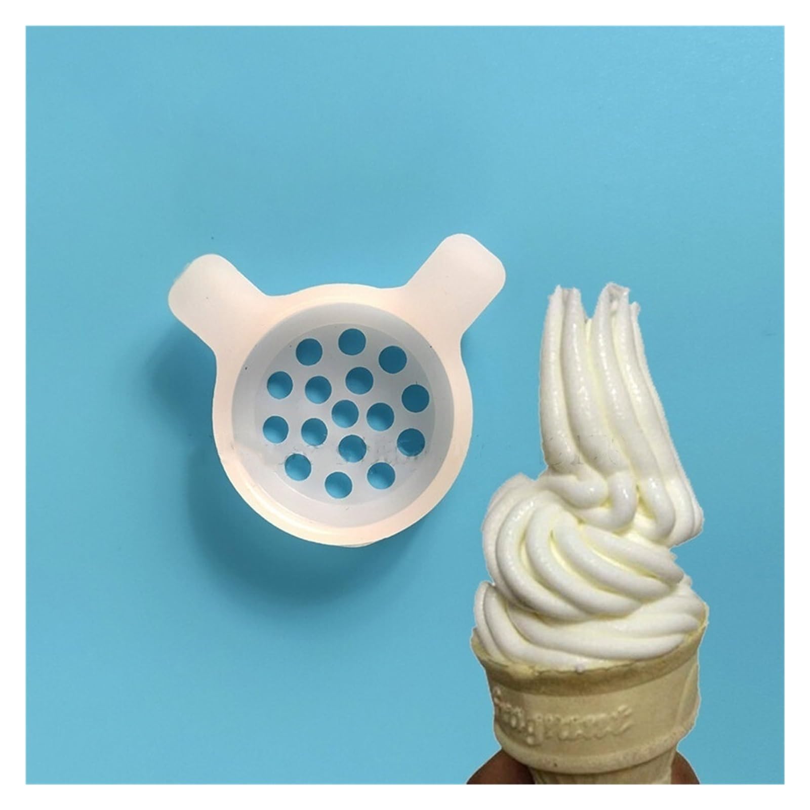 ZeAda 5 in 1 Ice Cream Modeling Lids Spare Part Magic Shape Caps Soft Serve Ice Cream Machines Fittings 29mm Inner Diameter Ice Cream Maker Accessories