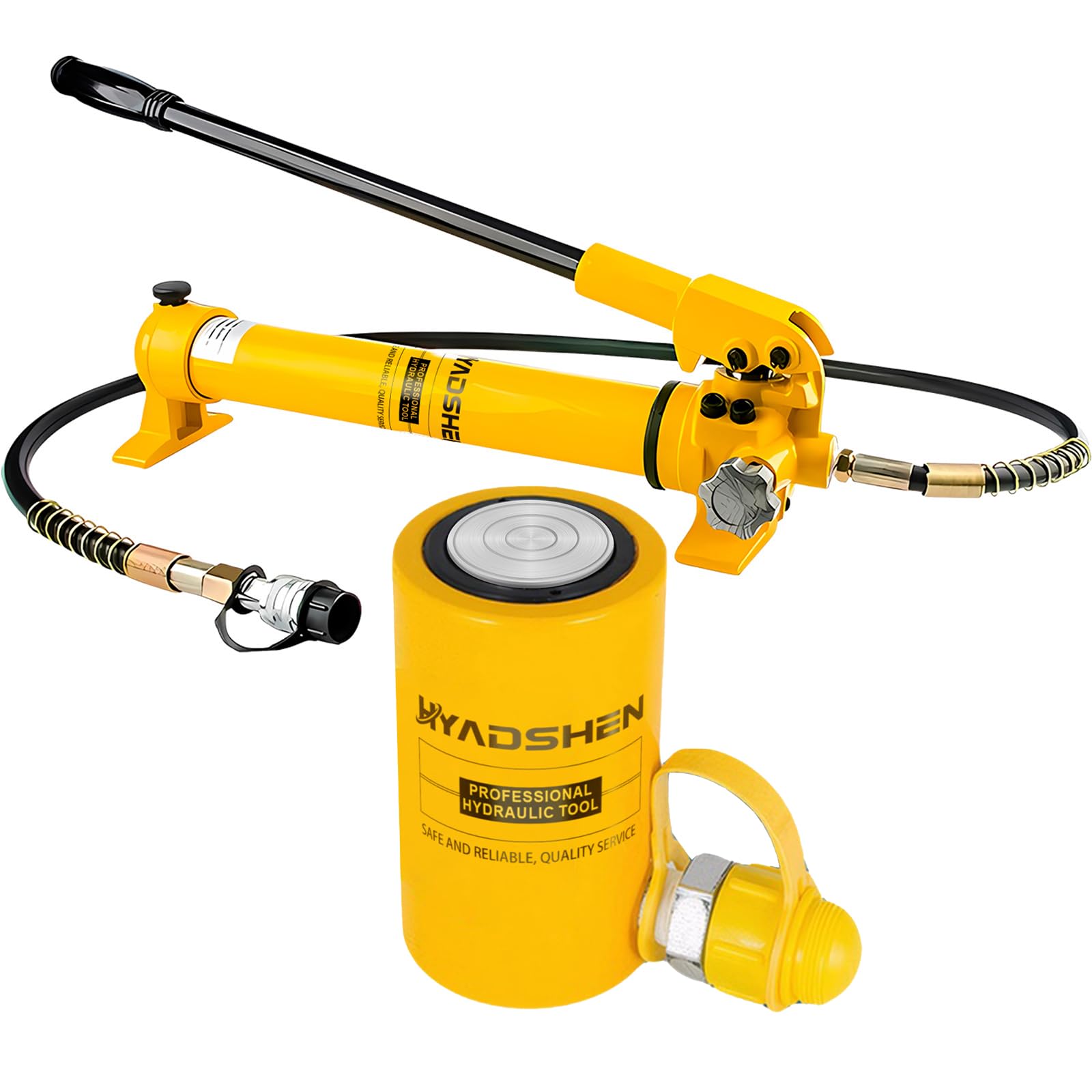 50 ton Hydraulic Cylinder Jack Sets Porta Power Ram Jack Kit with CP-700 Hydraulic Hand Pump, 2” Stroke Hydraulic Cylinder Jack Single Acting Lifting Cylinder Retract Automatically