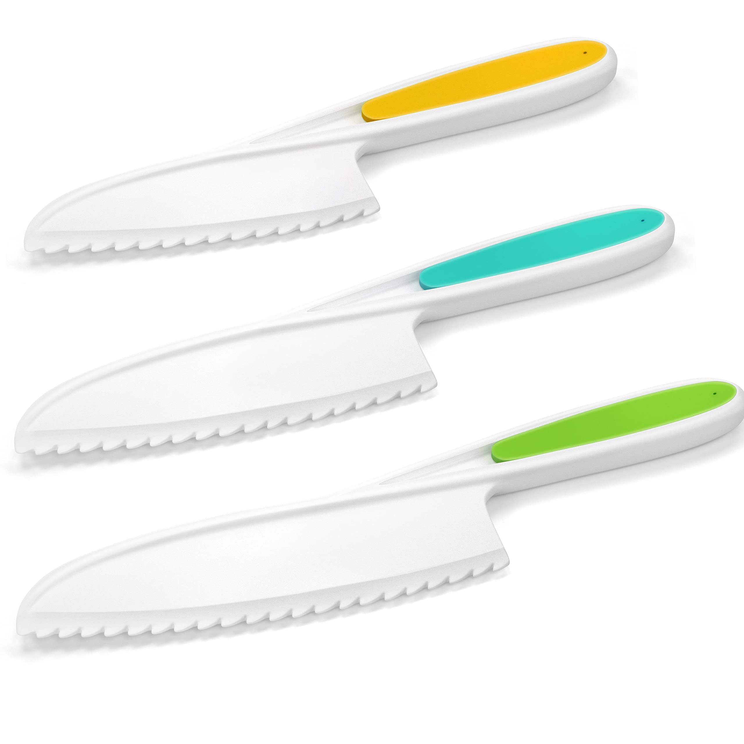 Montessori Toddler Knife Set-3PCS Kids Safe Knives for Real Cooking Kids Cooking Sets Real Cooking Kitchen Tools Toddler Friendly Knives