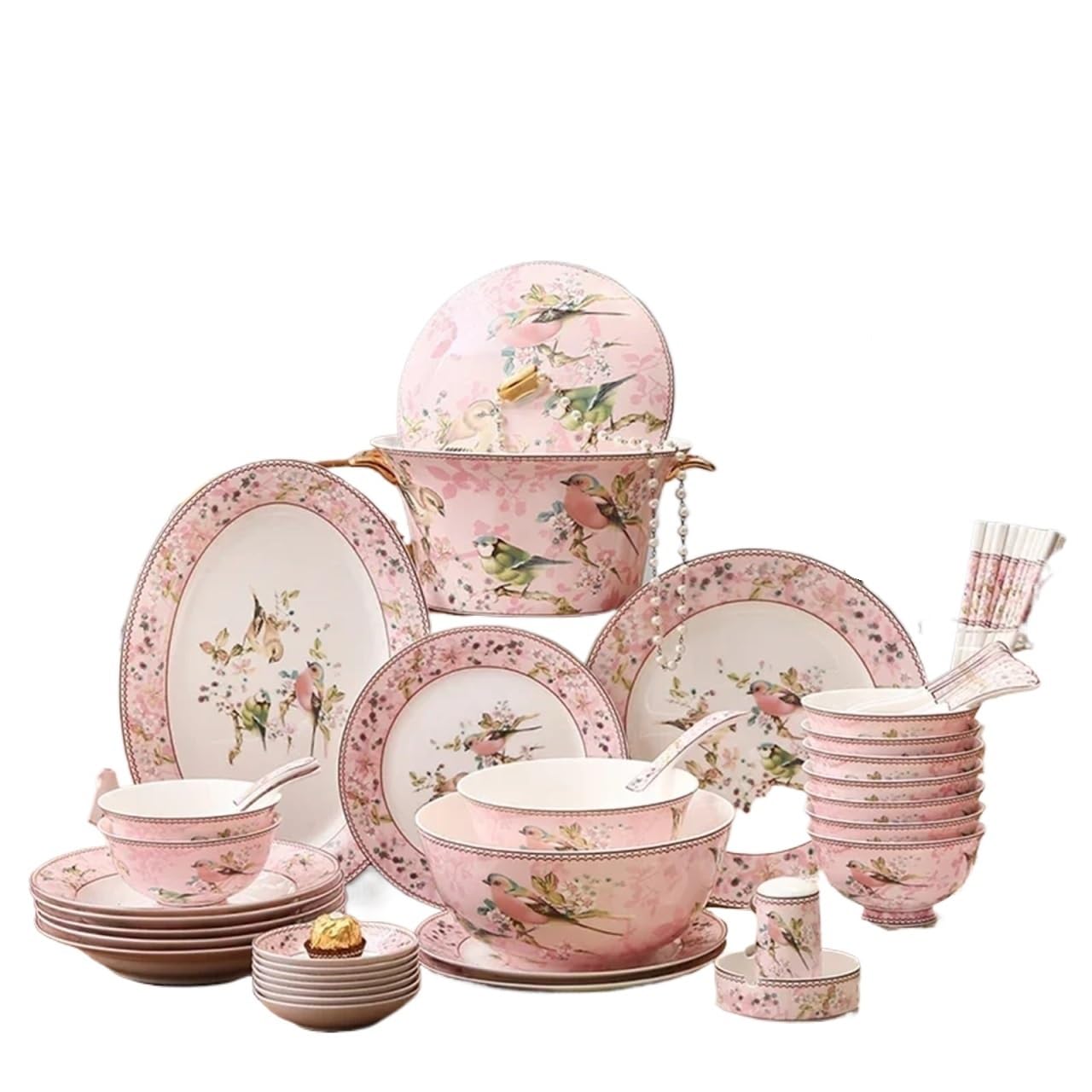 SAeWare Set di stoviglie in ceramica Set Piatti Osso Cucina Casa