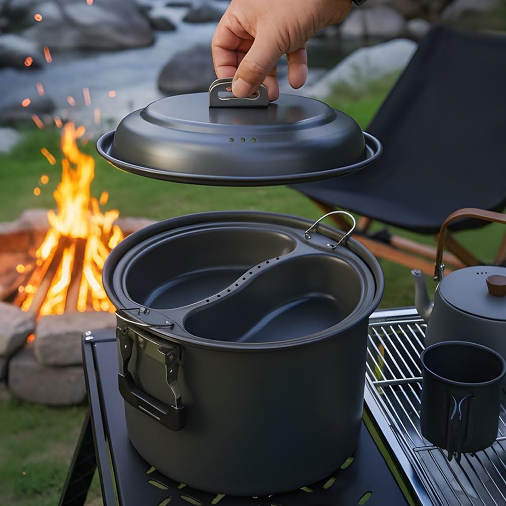 Juego de cocina de senderismo al aire libre 6.5L compacto