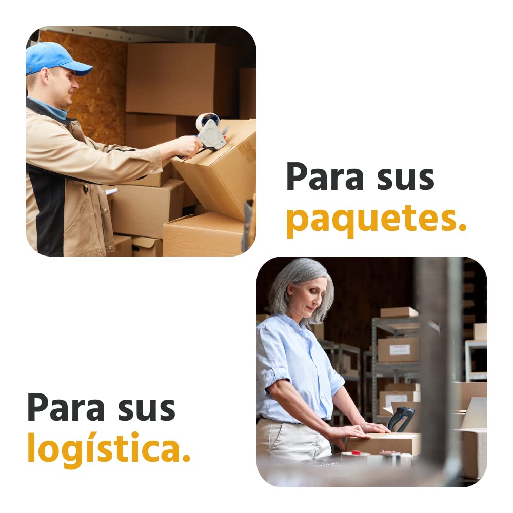 Cinta adhesiva universal para embalaje de cartón, alta fuerza adhesiva, resistente a roturas, calidad para envíos, mudanzas y almacenes, reciclable de PP (72 rollos – transparente)