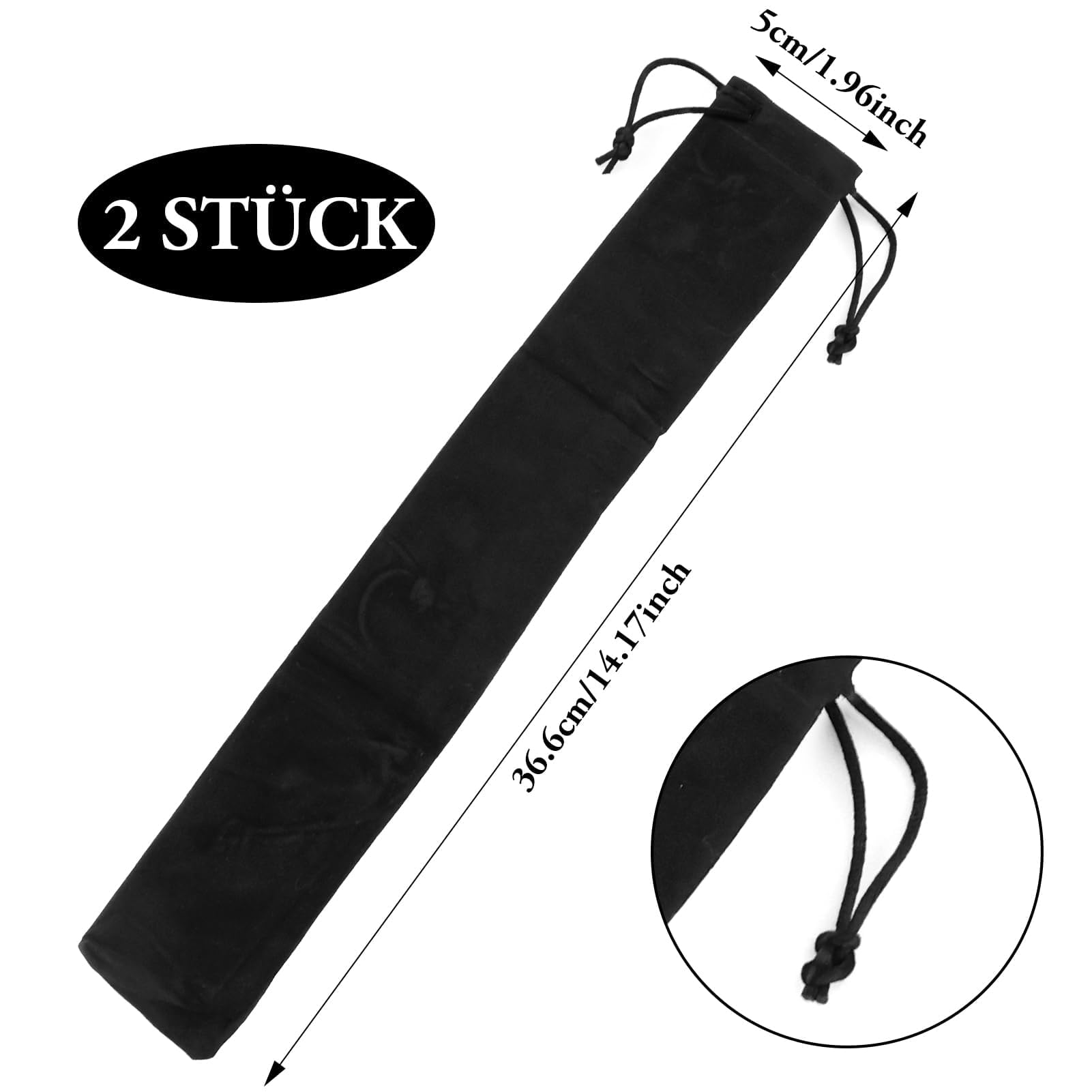 Lot De 2 Housses Pour FlûTe à Bec, Housse Pour FlûTe TraversièRe, Housse En Velours Pour FlûTe à Bec Soprano, IdéAle Pour FlûTes, Clarinettes, Baguettes, Harmonicas, CucurbitacéEs (Noir + Gris)