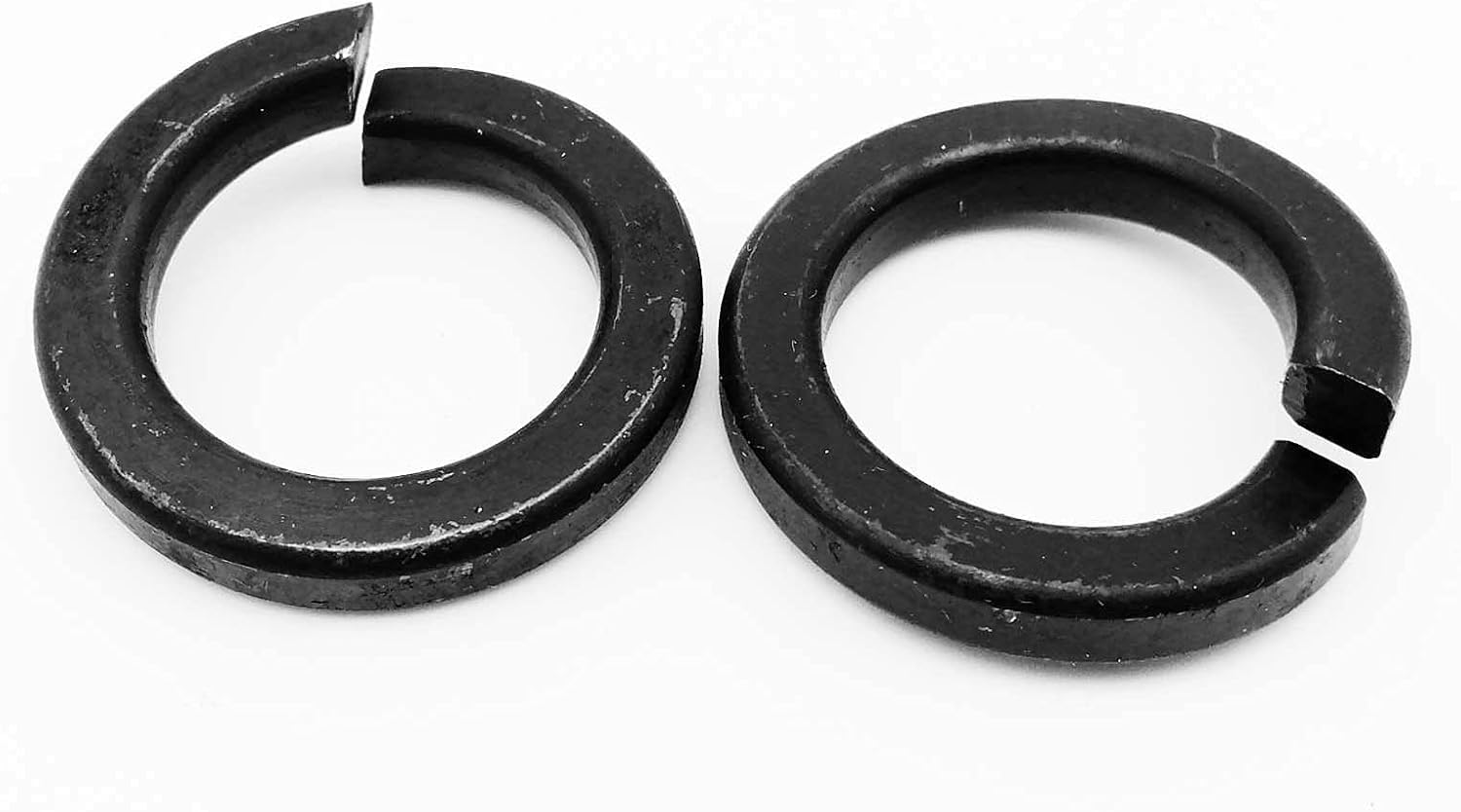 Arandelas de arandela plana grande, Junta elástica de acero negra con cerradura partida y arandela elástica de grado 8,8(25pcs,M10)