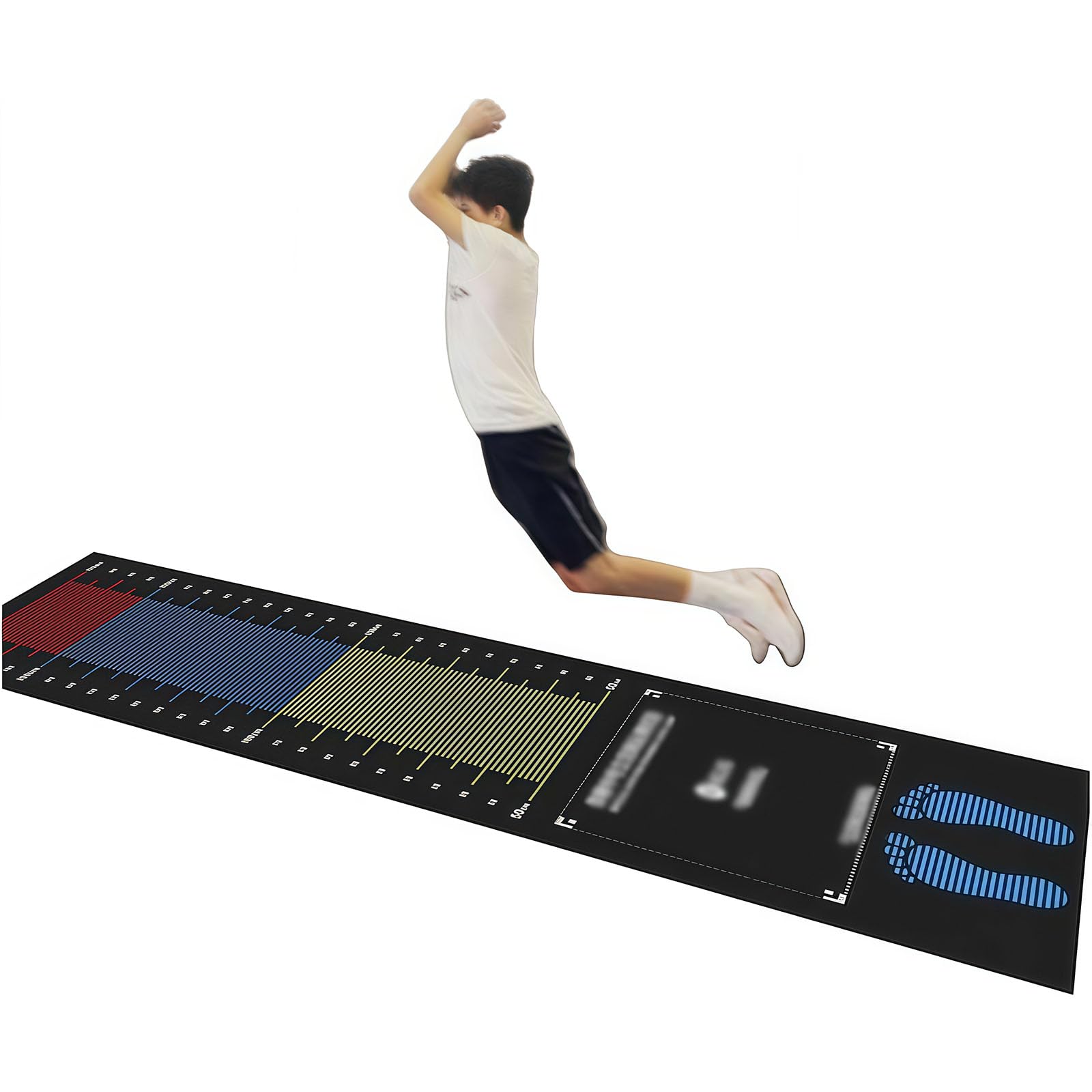 Esterilla de prueba de salto largo profesional, antideslizante, alfombrilla de cuerda de saltar portátil para el hogar, fitness e instalaciones deportivas escolares