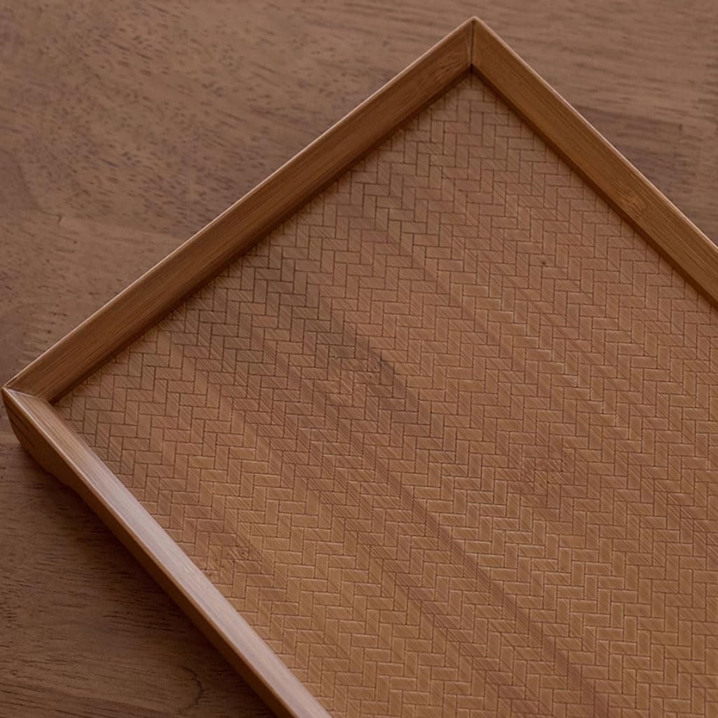 Vassoio da tè in bambù retrò per cerimonie domestiche, semplice vassoio da portata da tavolo per caffè, design elegante per gli amanti del tè per gli appassionati di tè