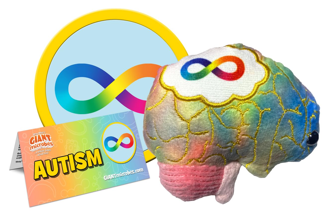 GIANT MICROBES Autism Spectrum Mental Health Plush Toy Educational Gift 10cm, Multicolored, 4.5 polegadas x 4 polegadas x 3 polegadas - Image 2