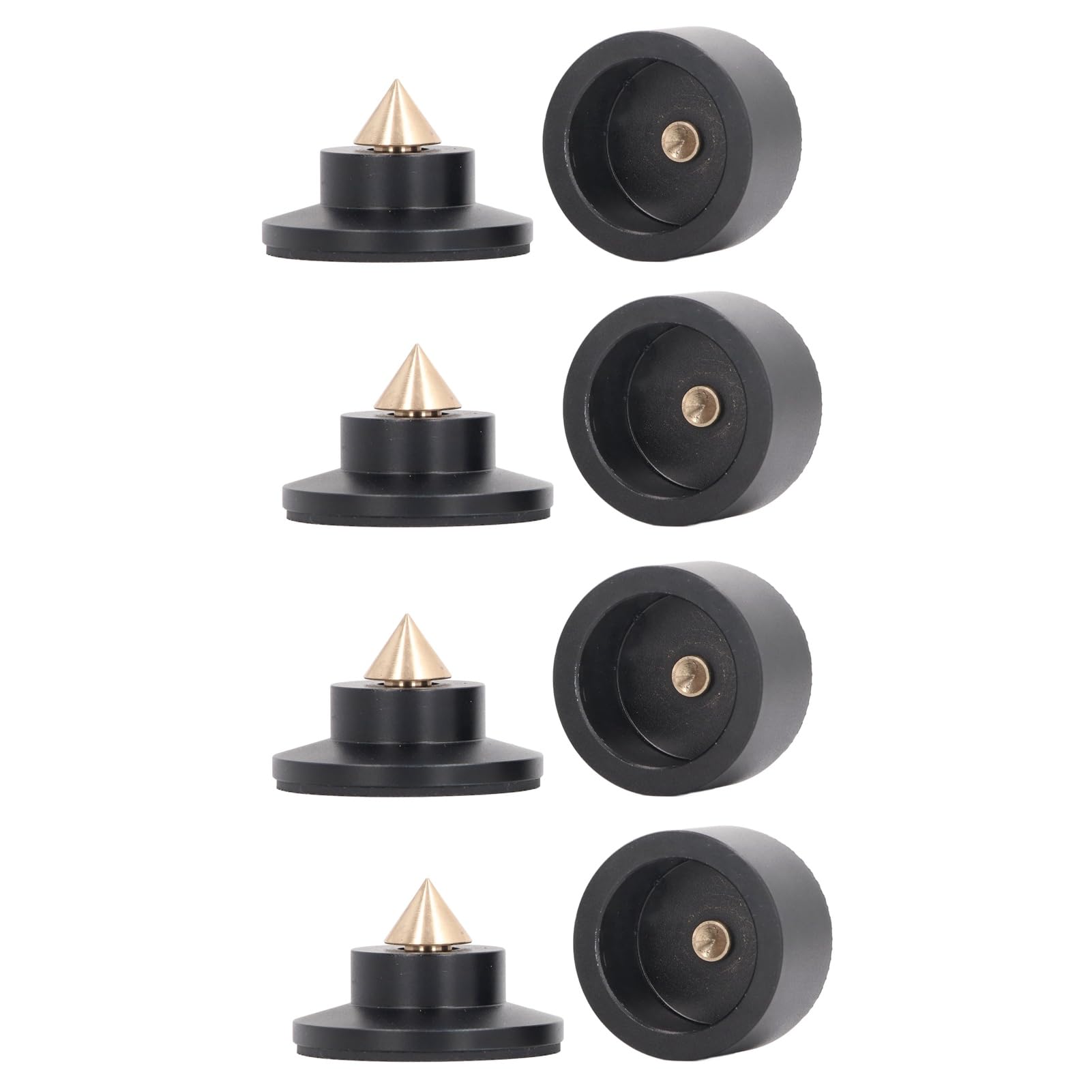 Altoparlante Isolamento Piedini di supporto Pad Antiurto Antiscivolo Smorzatore di vibrazioni in metallo Riduttore di risonanza Accessori 4 set per giradischi Amplificatore CD