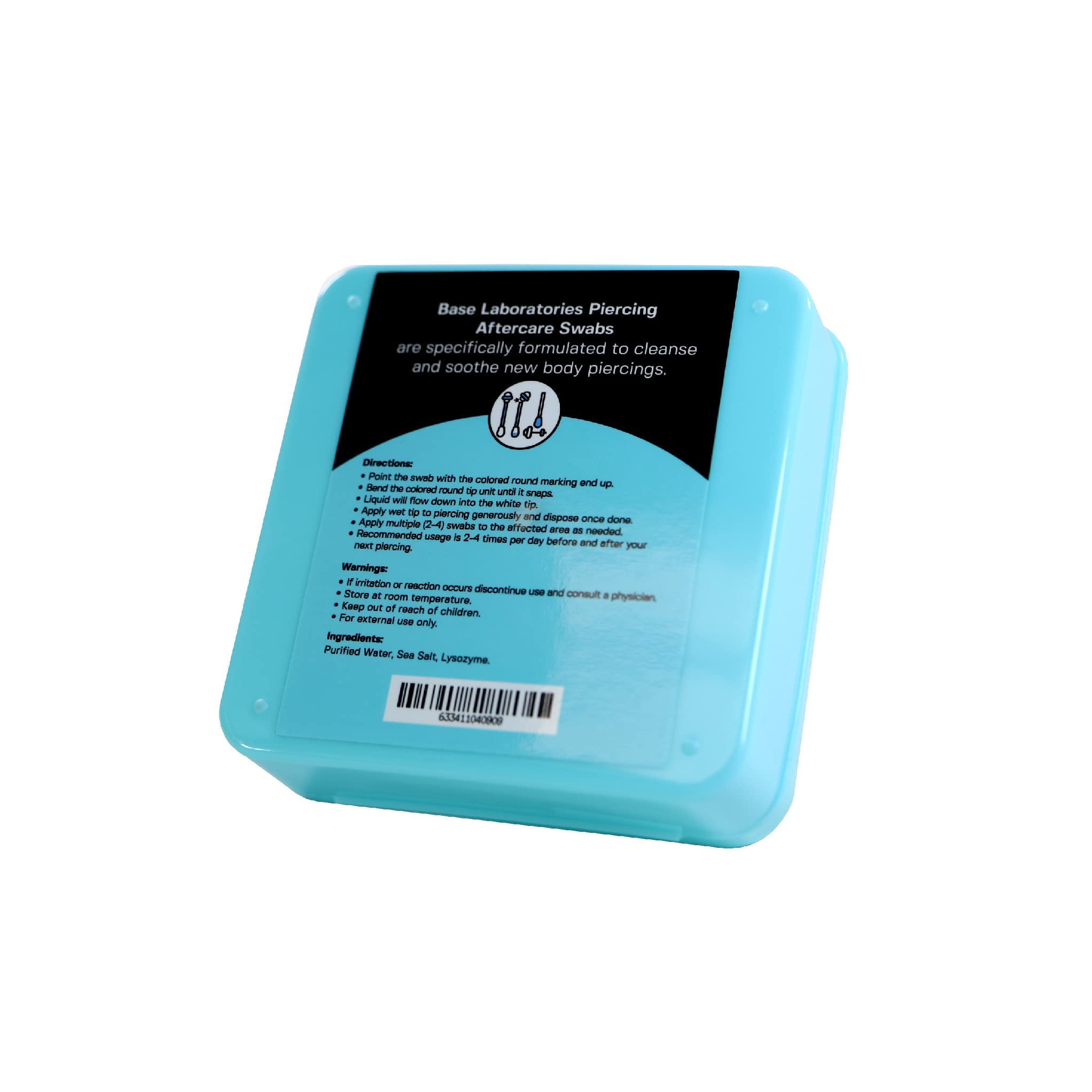 Base Labs Sea Salt Piercing Aftercare Kit 50 Medicated Swabs