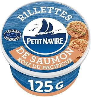 PETIT NAVIRE | Petit Navire Rillettes Saumon Démarche Responsable 125G | Lot De (3) | livraison offerte