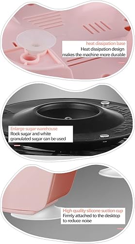 Miniatura 6 de Kuhxz Máquina eléctrica de algodón para el hogar, máquina de algodón de dibujo de fantasía para niños, máquina de dulces de algodón para el hogar,